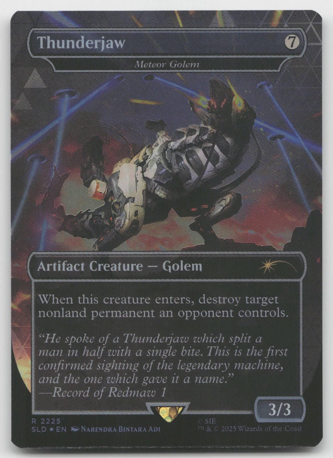 Thunderjaw - Meteor Golem (Rainbow Foil) R Foil Secret Lair Drop Series 2225 NM
