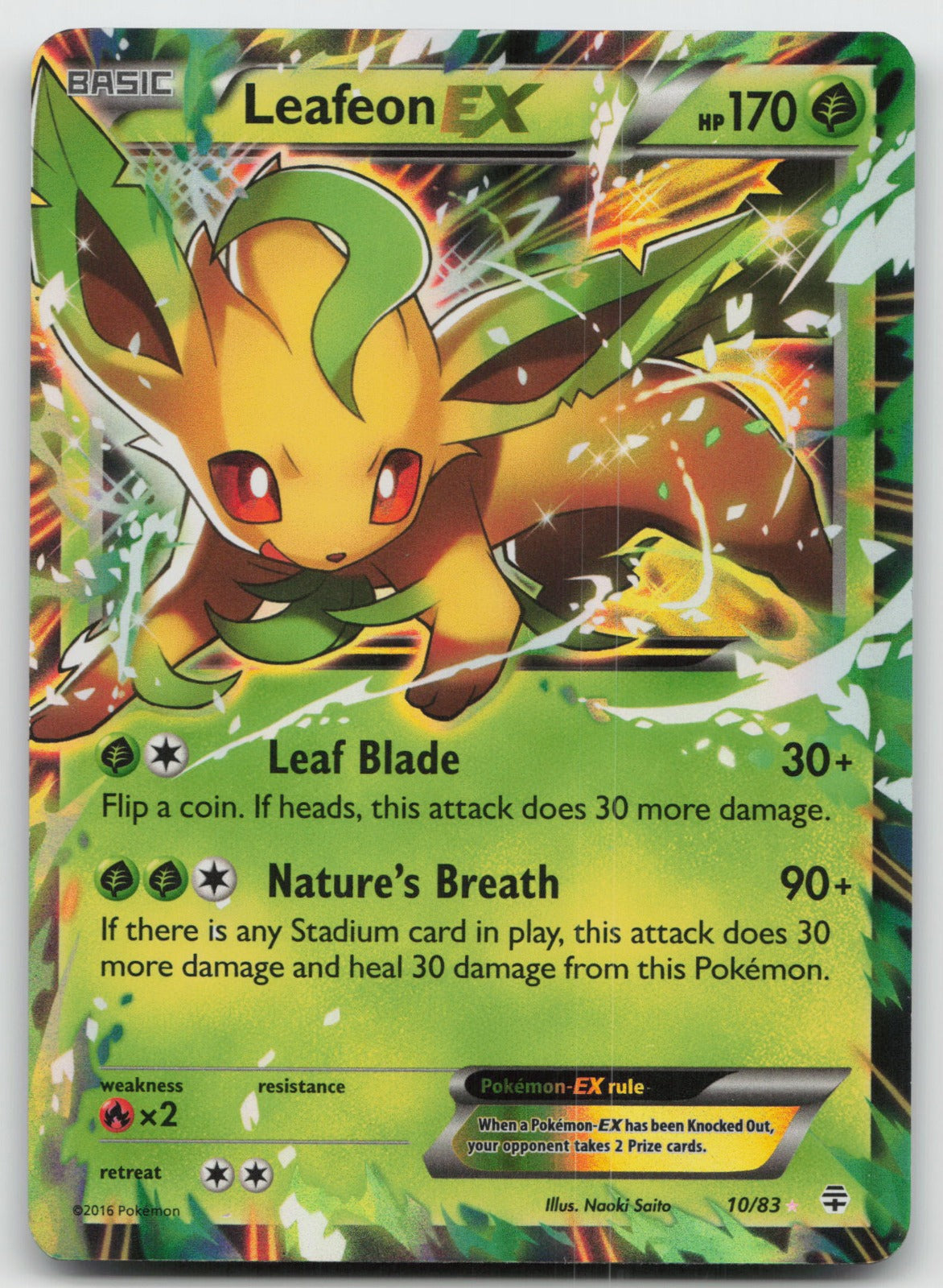 Leafeon EX Ultra Rare Generations 10/83 VLP