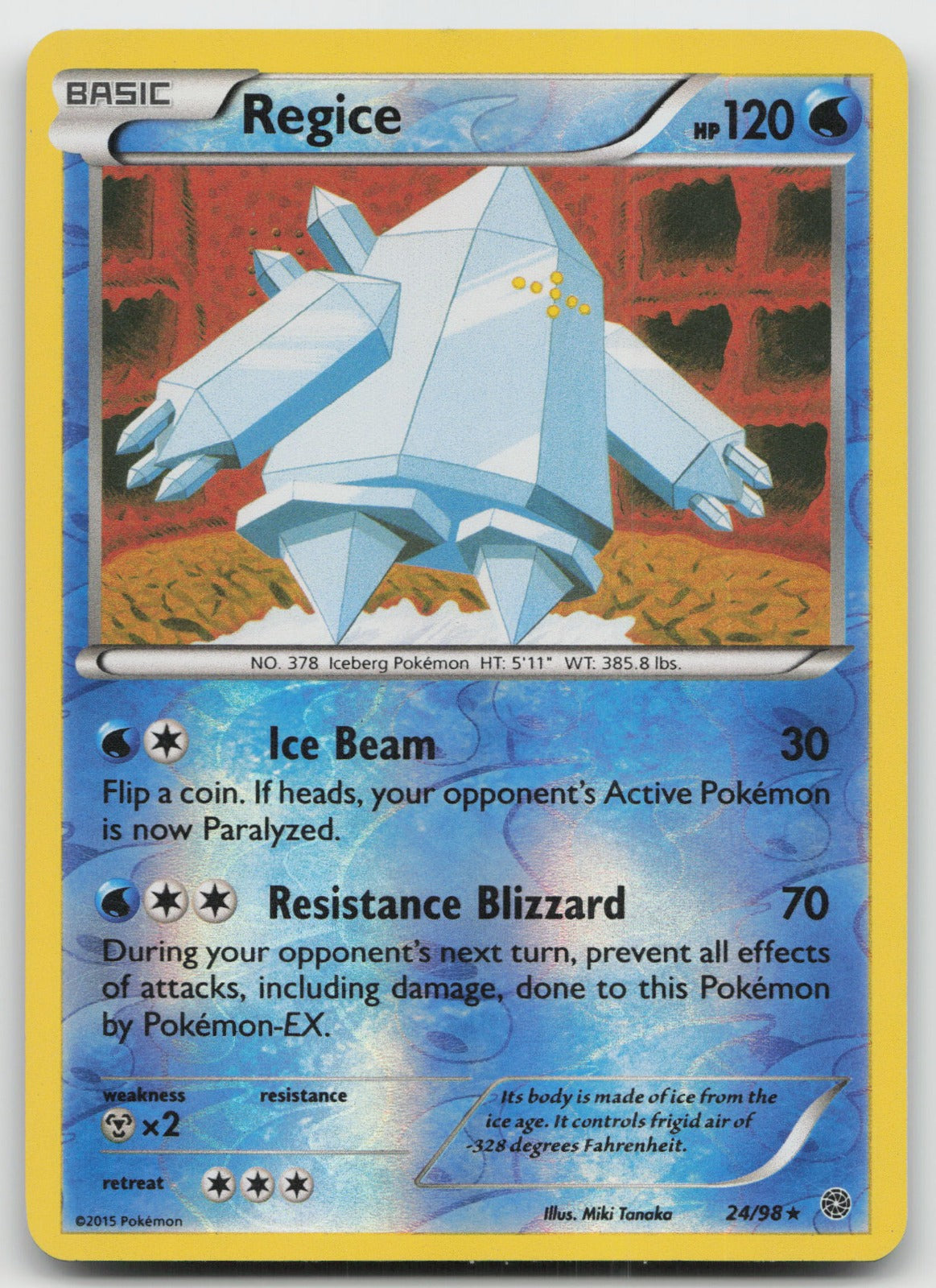 Regice Reverse Holo Rare XY - Ancient Origins 24/98 LP