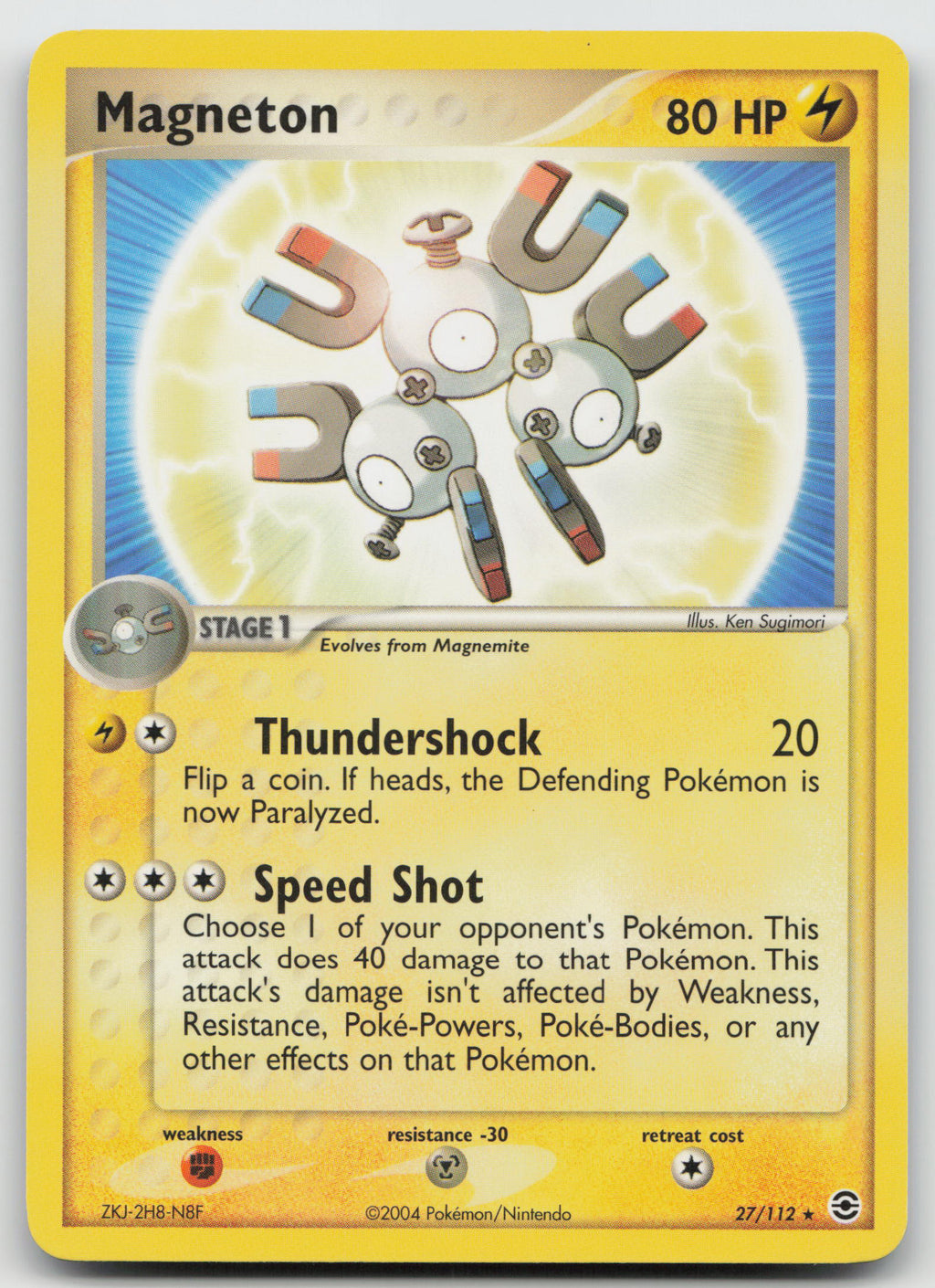 Magneton Rare Normal FireRed & LeafGreen 27/112 LP