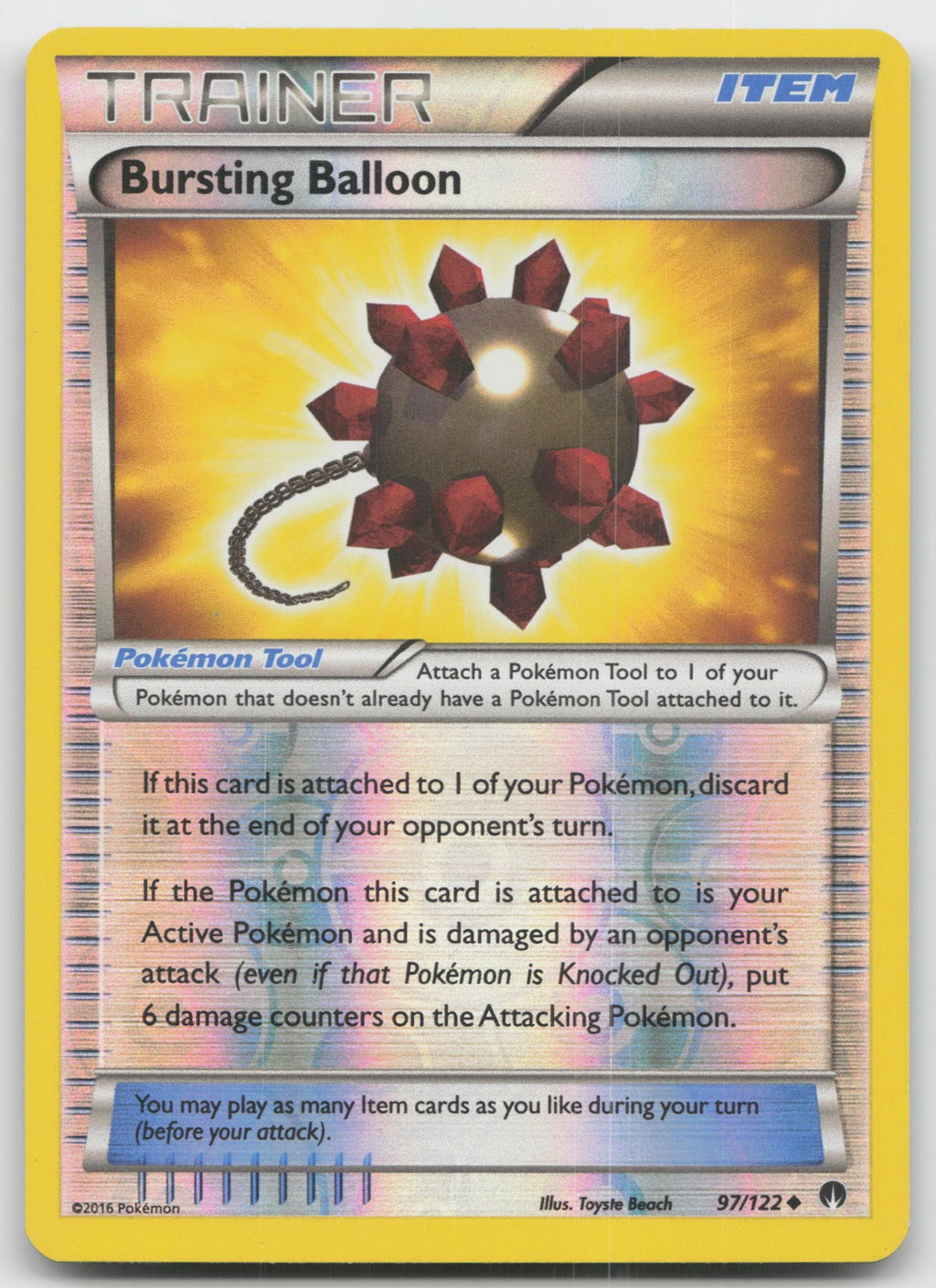 Bursting Balloon Uncommon Reverse Holo XY - BREAKpoint 97/122 LP