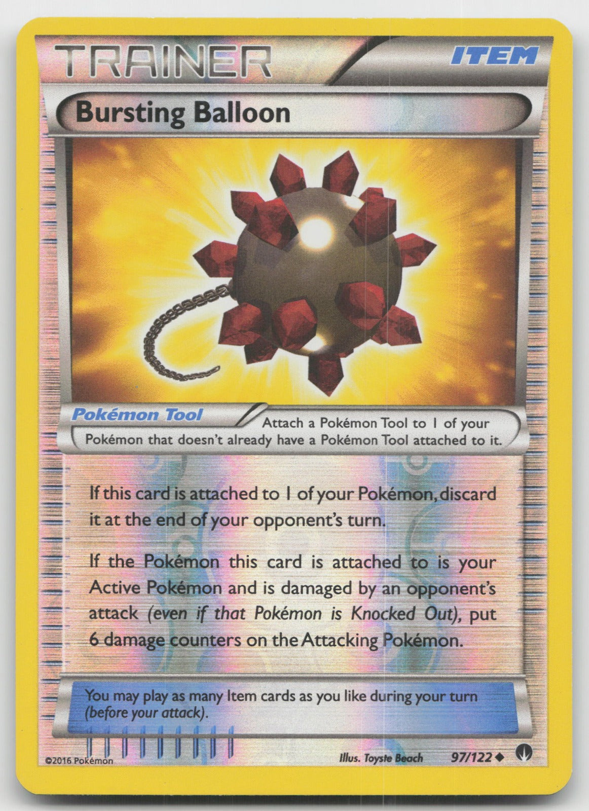 Bursting Balloon Uncommon Reverse Holo XY - BREAKpoint 97/122 LP