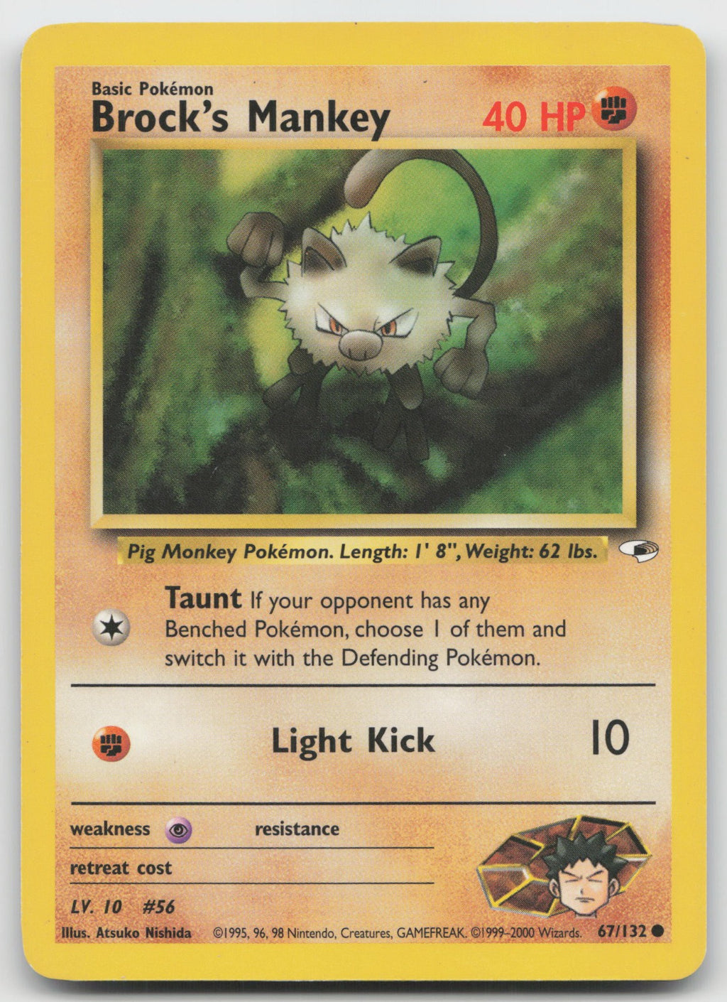 Mankey Common Unlimited Team Rocket 61/82 LP