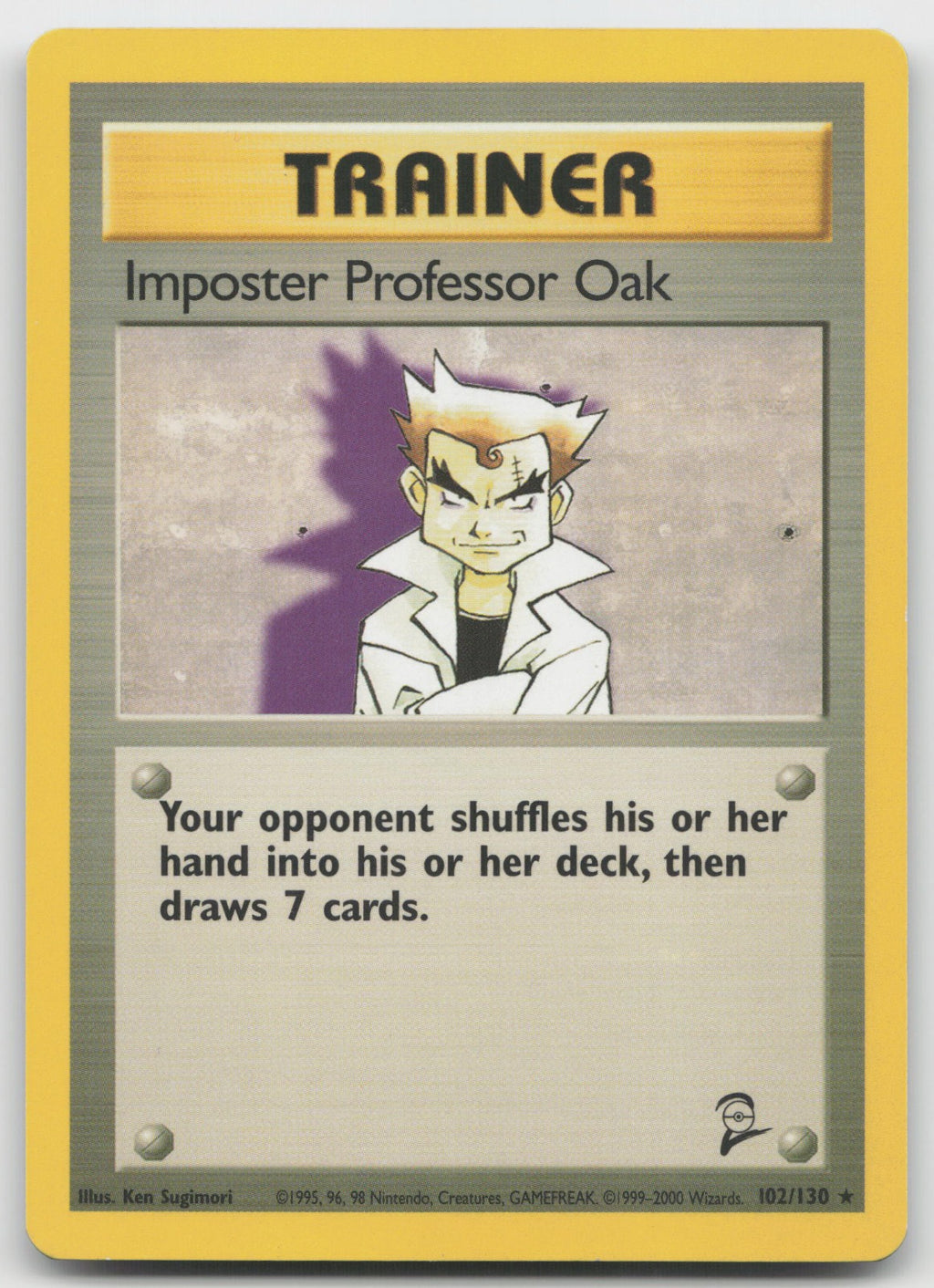 Imposter Professor Oak Rare Base Set 2 102/130 NM