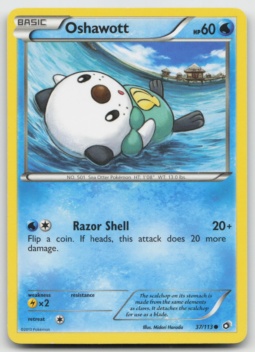 Oshawott Common Legendary Treasures 37/113 LP