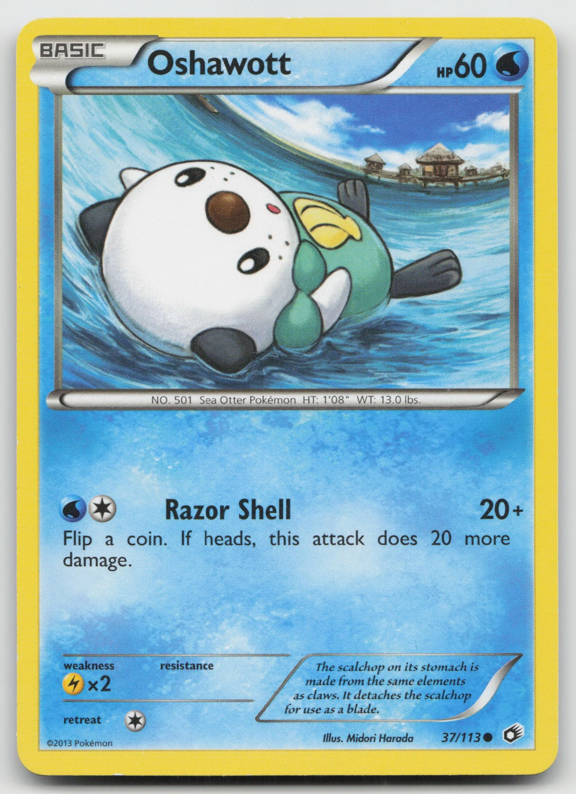 Oshawott Common Legendary Treasures 37/113 LP