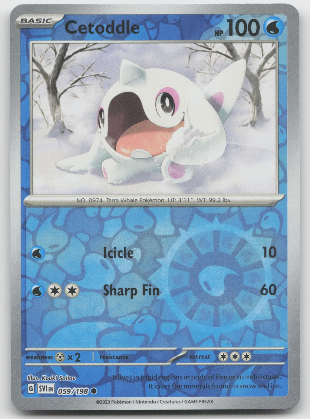 Cetoddle Reverse Holo Common SV01: Scarlet & Violet Base Set 059/198 NM
