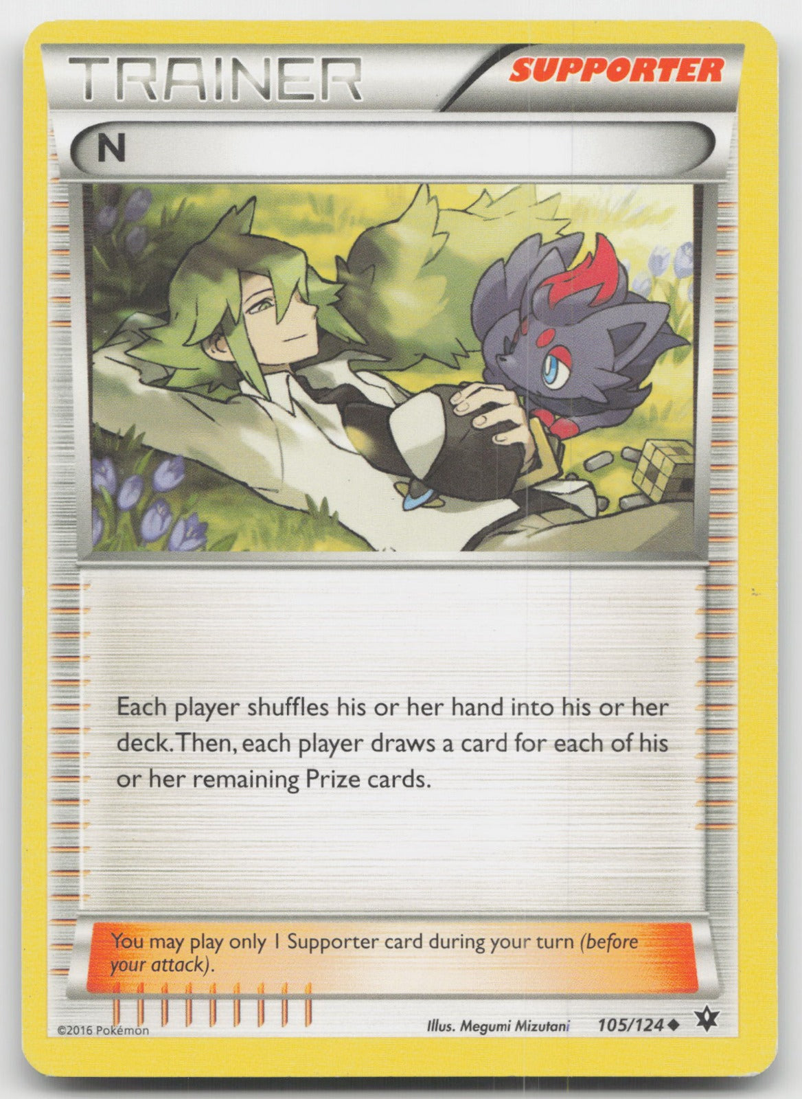 N (Supporter) Uncommon XY - Fates Collide 105/124 MP