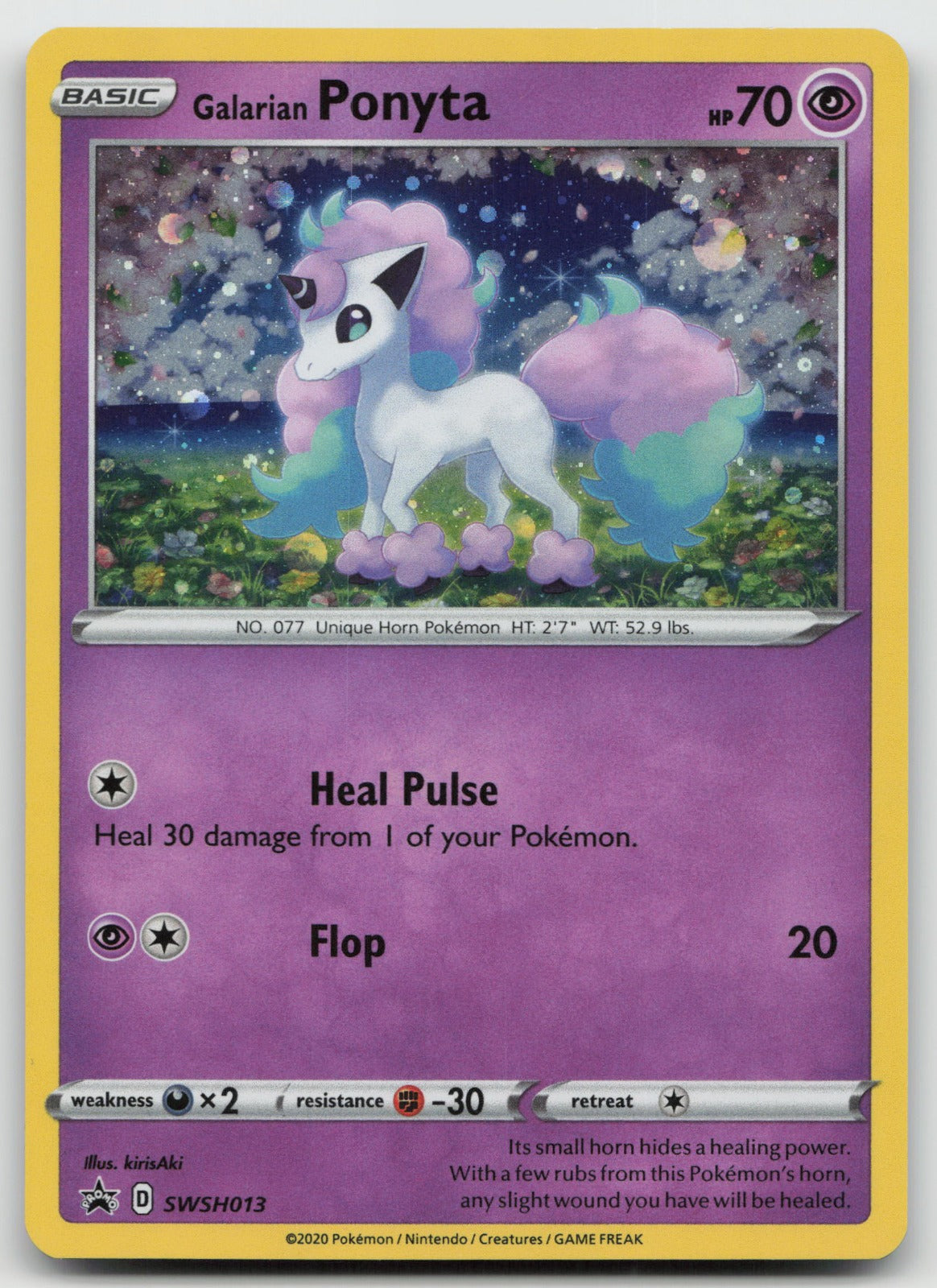 Galarian Ponyta Holo SWSH: Sword & Shield Promo Cards SWSH013 NM