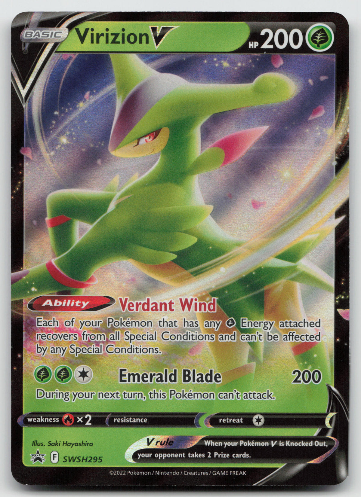 Virizion V Promo Holofoil SWSH: Sword & Shield Promo Cards SWSH295 NM