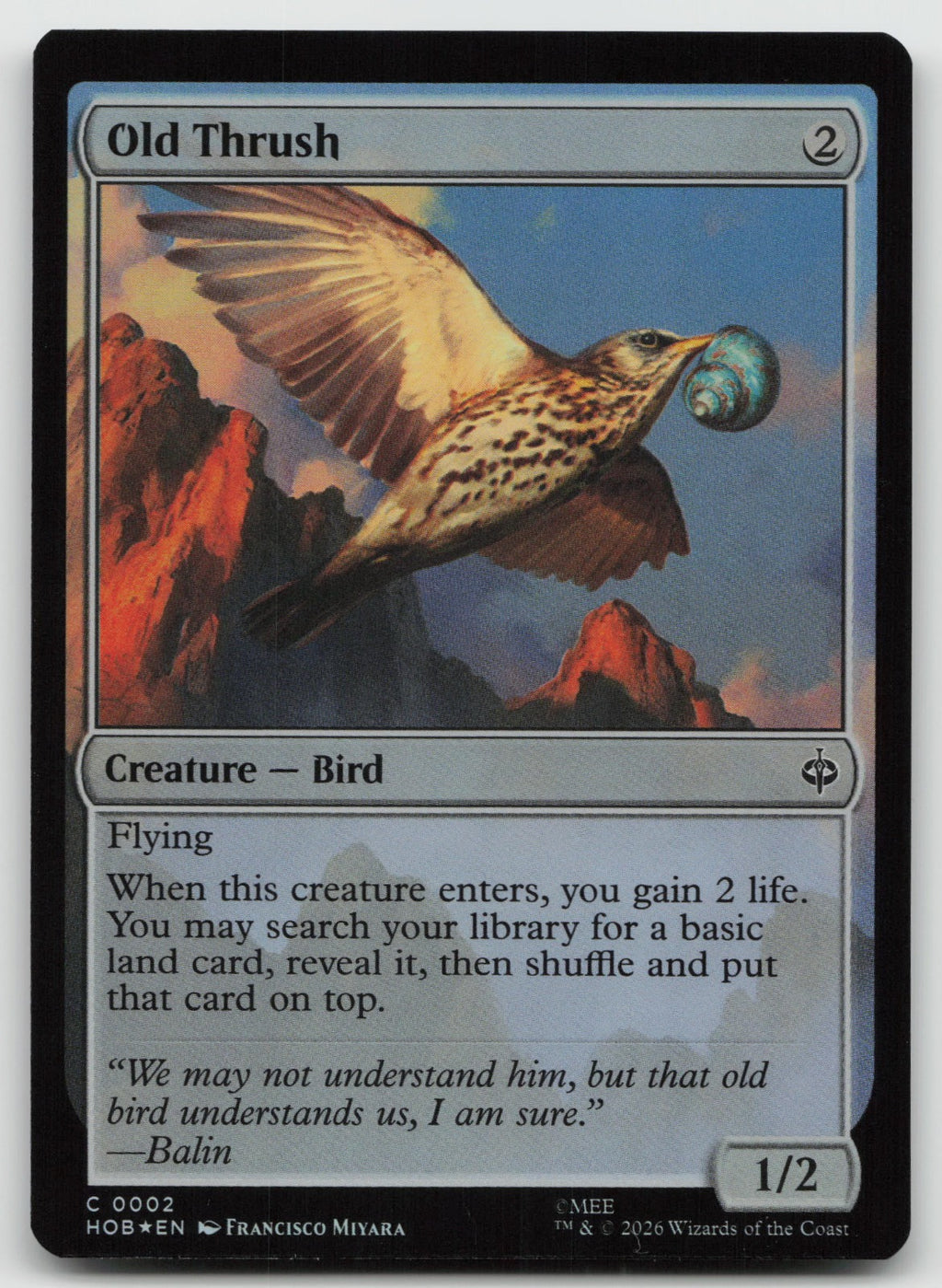 Old Thrush C Foil The Hobbit 2 NM