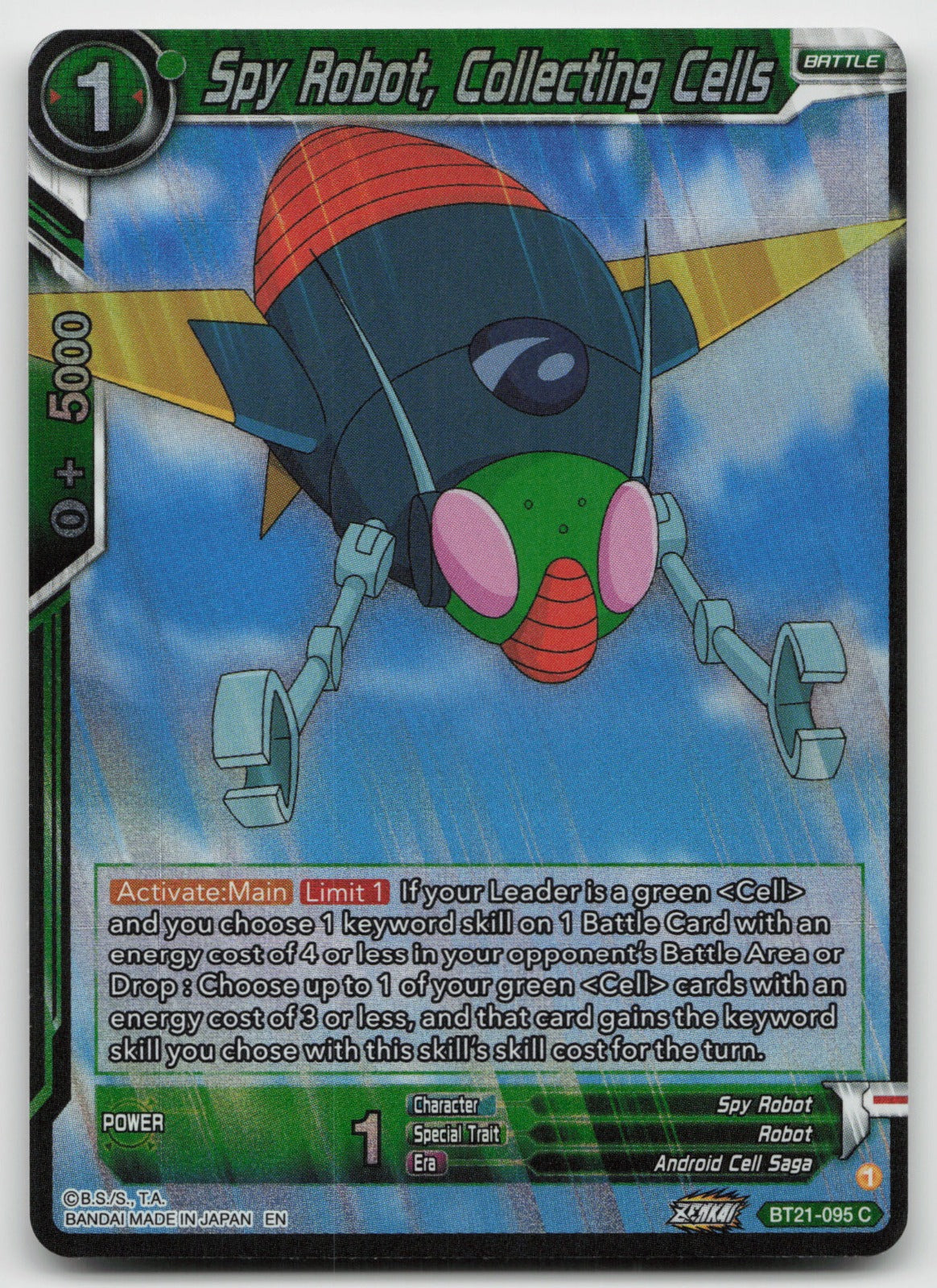 Spy Robot, Collecting Cells Common Foil Wild Resurgence BT21-095 NM