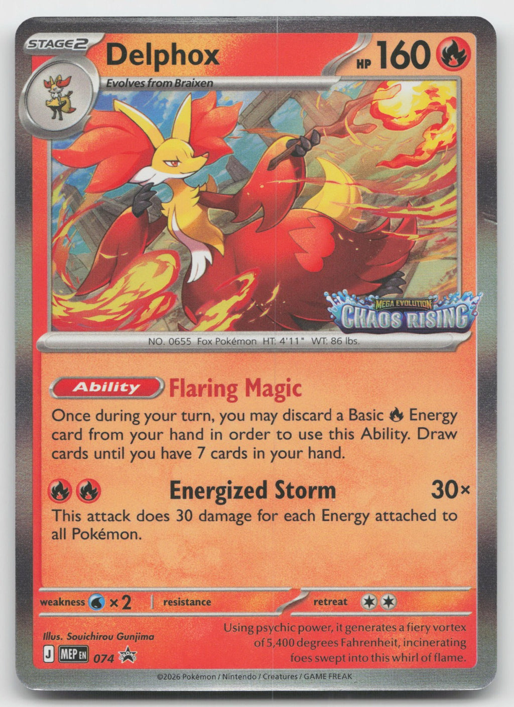 Delphox - Holo ME: Mega Evolution Promo MEP074 NM