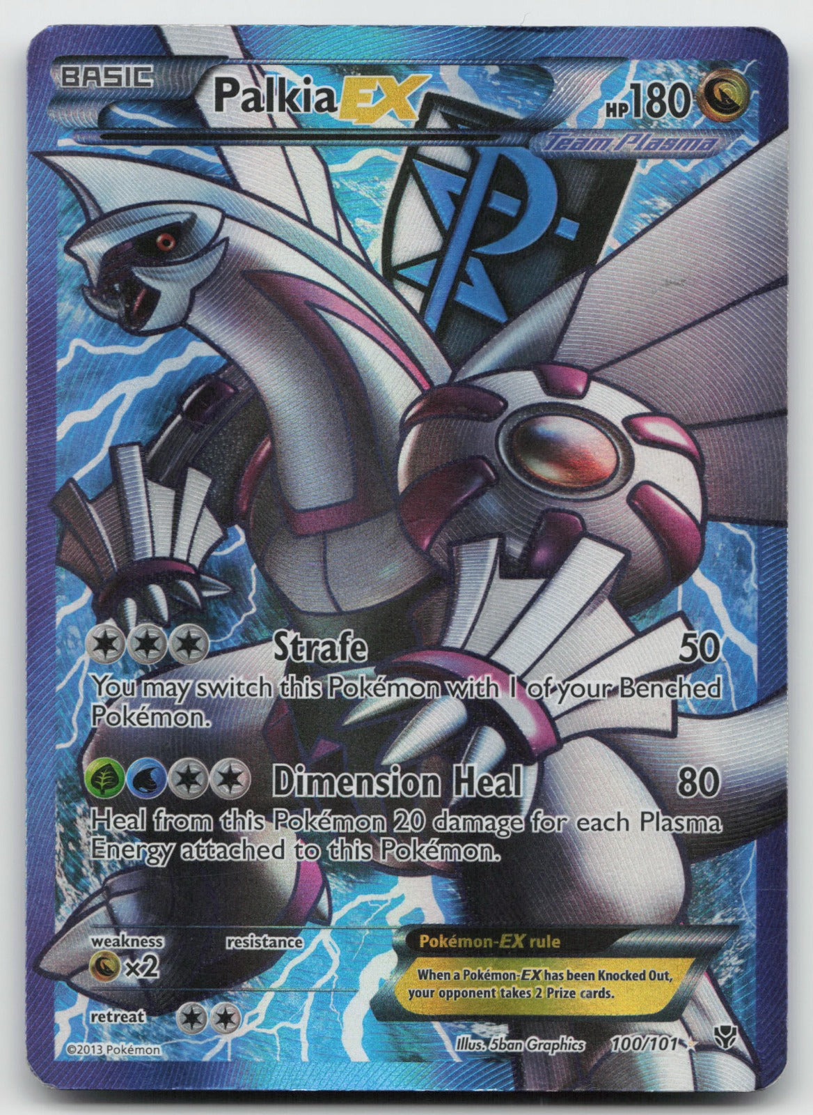 Palkia EX (Team Plasma) (Full Art) Holo Ultra Rare Plasma Blast 100/101 NM