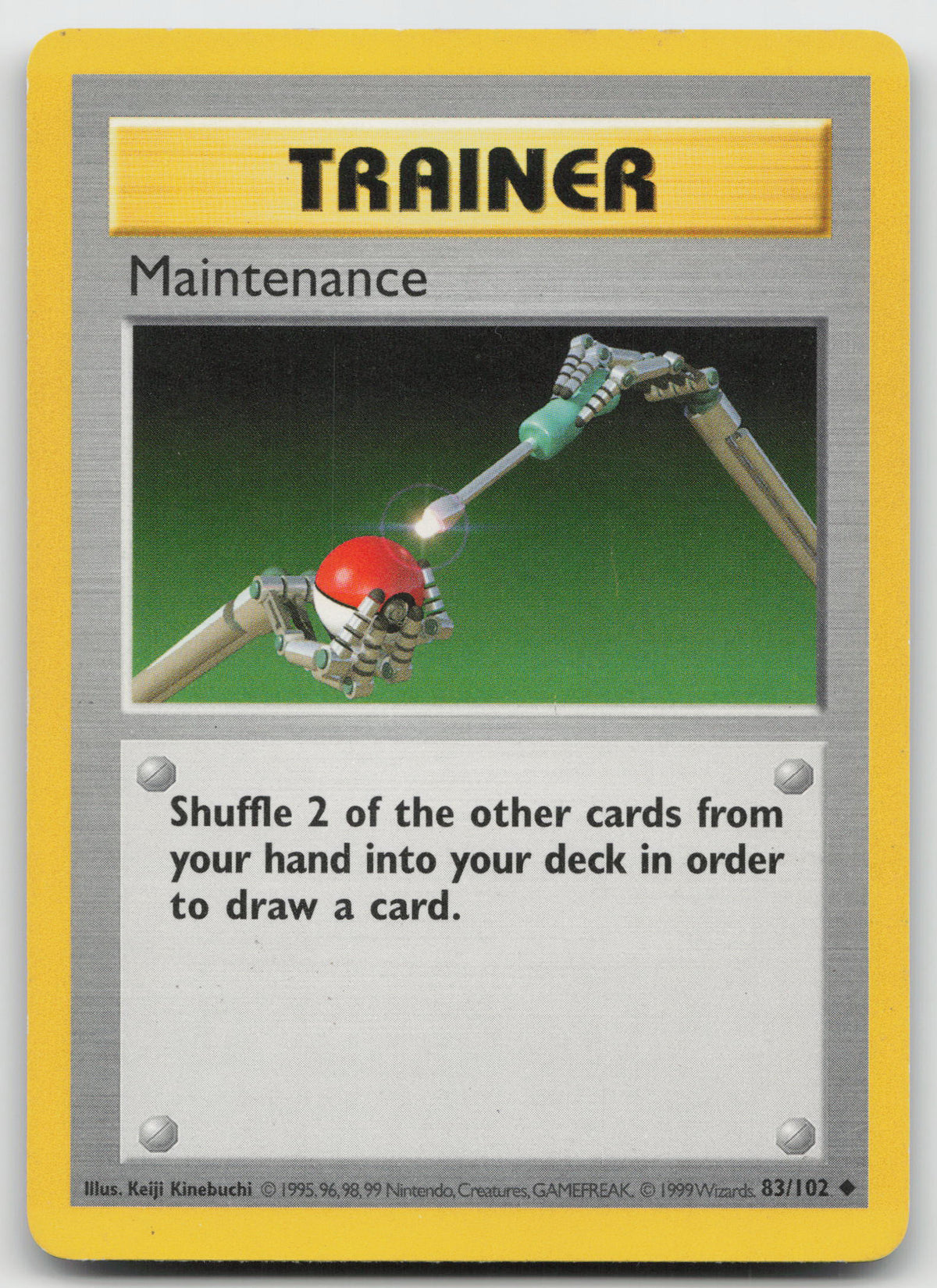 Maintenance Uncommon Normal Base Set (Shadowless) 83/102 LP