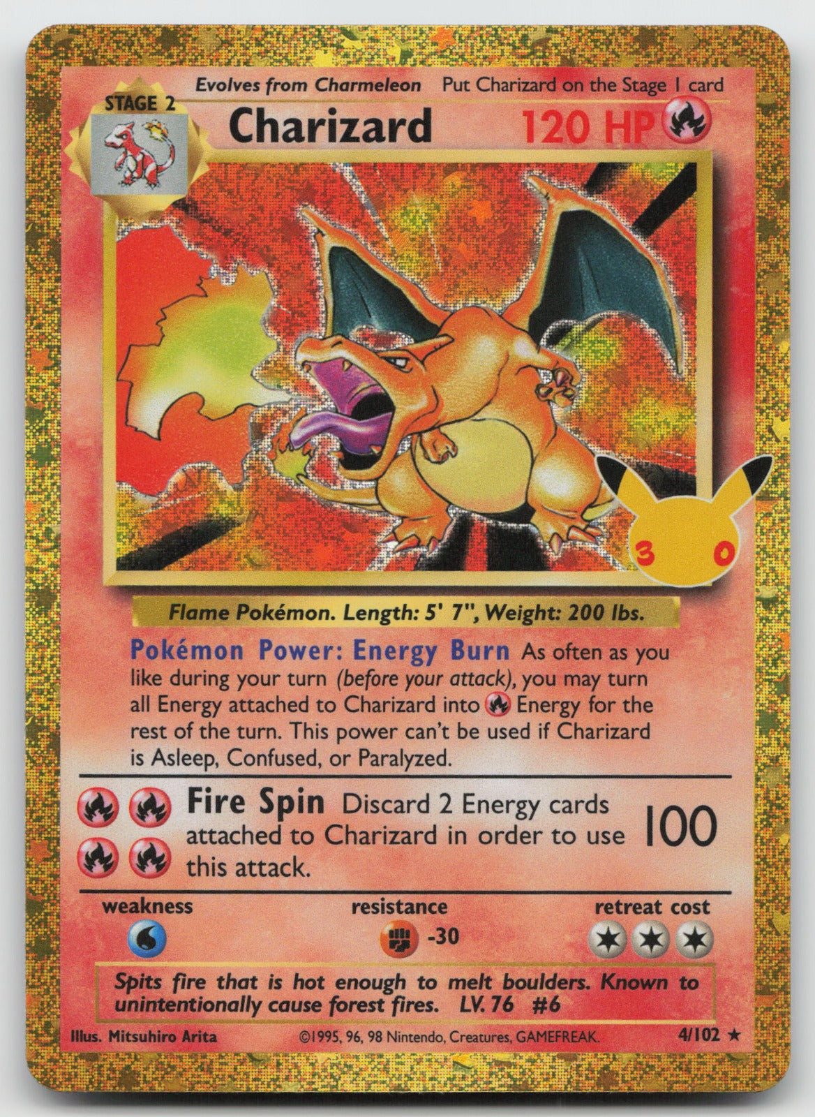 Charizard Holo Classic Collection ME: 30th Celebration 4/102 NM