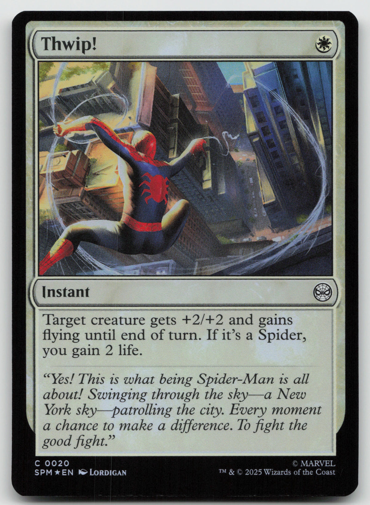 Thwip! C Foil Marvel's Spider-Man 20 NM
