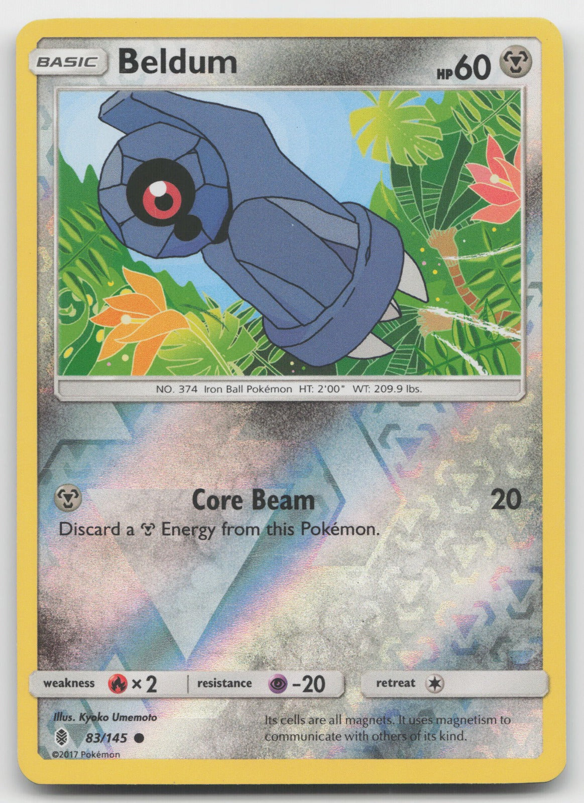 Beldum Reverse Holo Common SM - Guardians Rising 83/145 LP