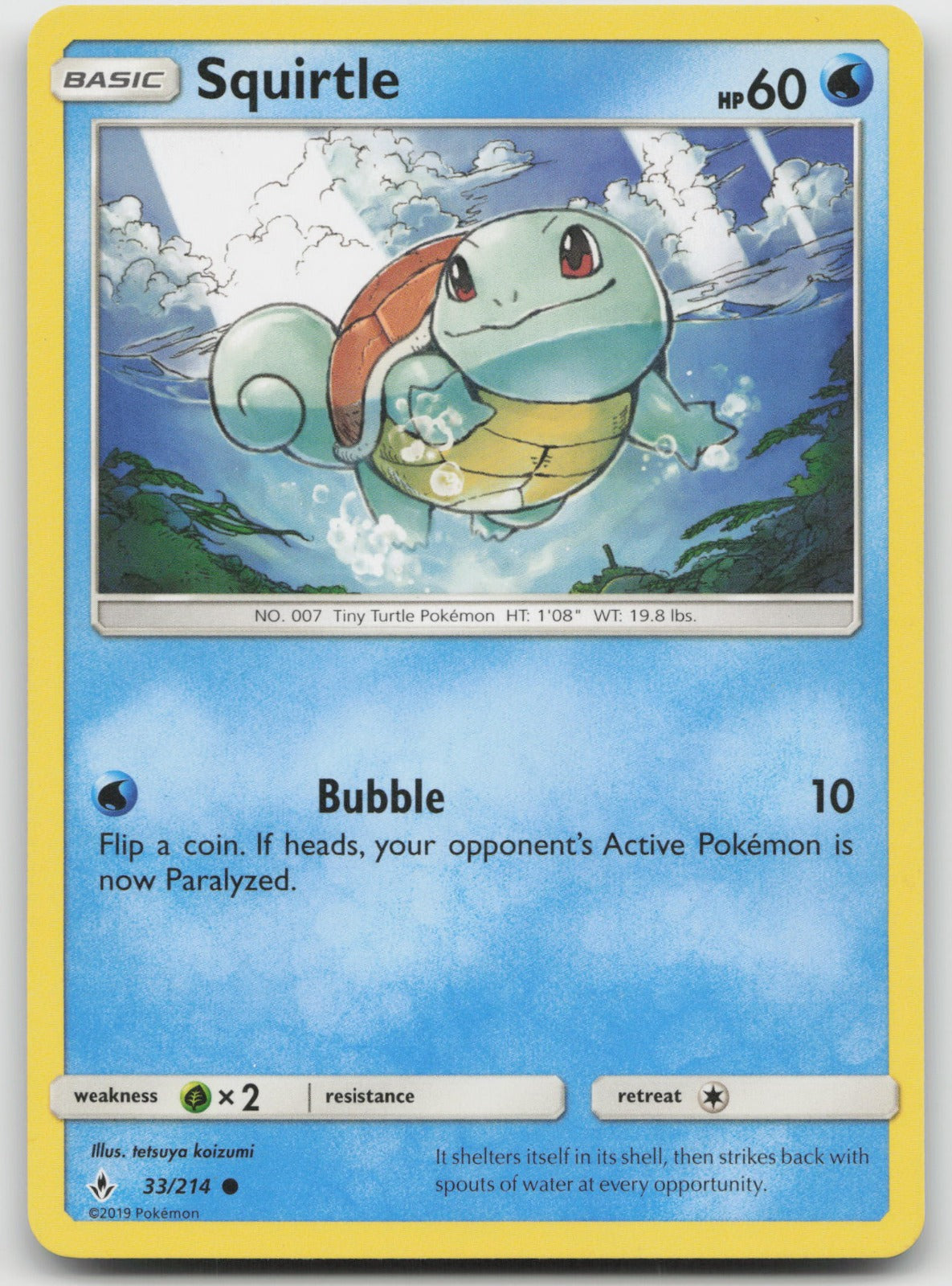 Squirtle Common SM - Unbroken Bonds 33/214 VLP