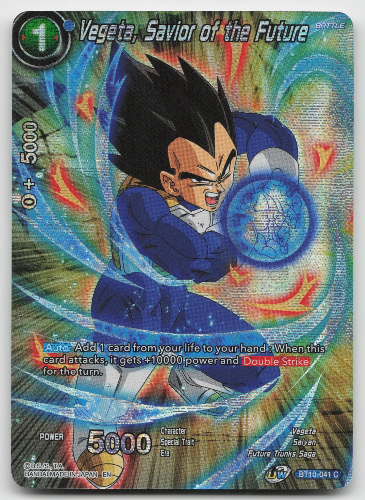 Vegeta, Savior of the Future Foil Theme Selection: History of Vegeta BT10-041 NM