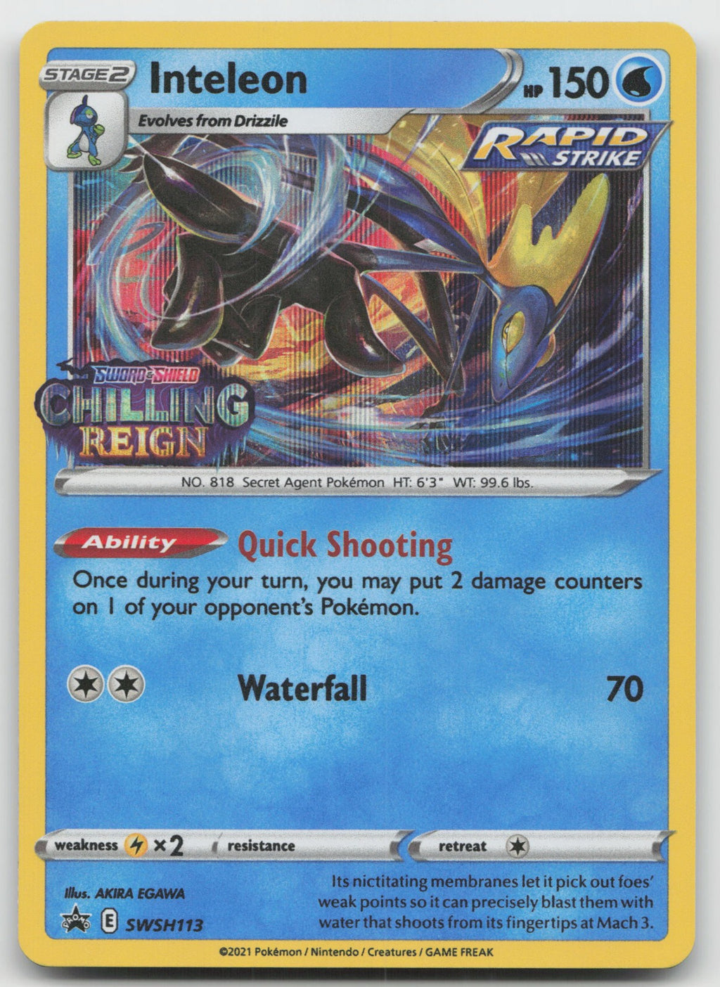 Inteleon - (Prerelease) Holo SWSH: Sword & Shield Promo Cards SWSH113 NM