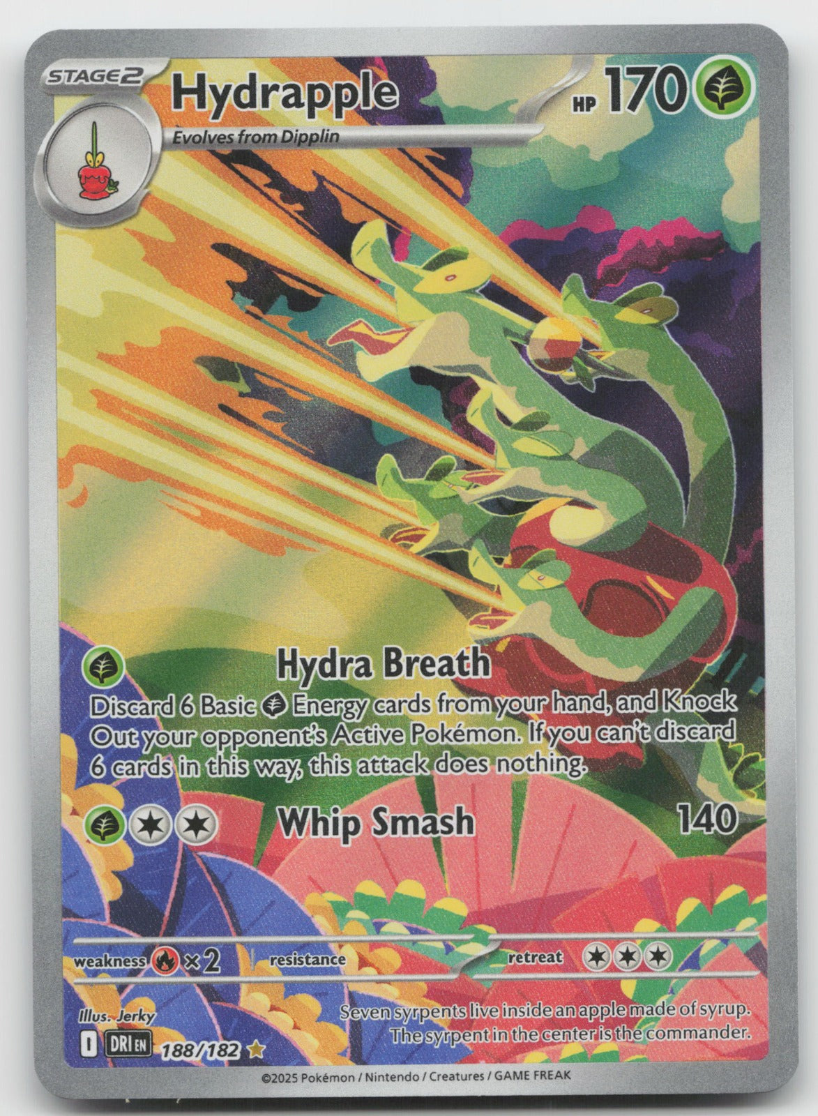Hydrapple Holo Illustration Rare SV10: Destined Rivals 188/182 NM