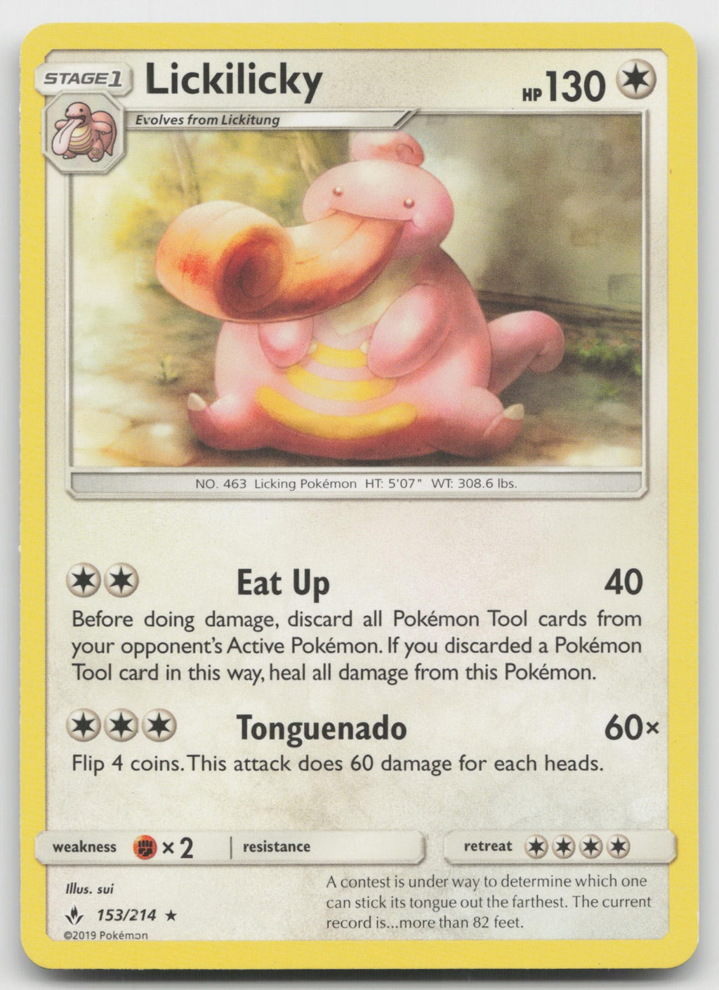Lickilicky Rare SM - Unbroken Bonds 153/214 NM