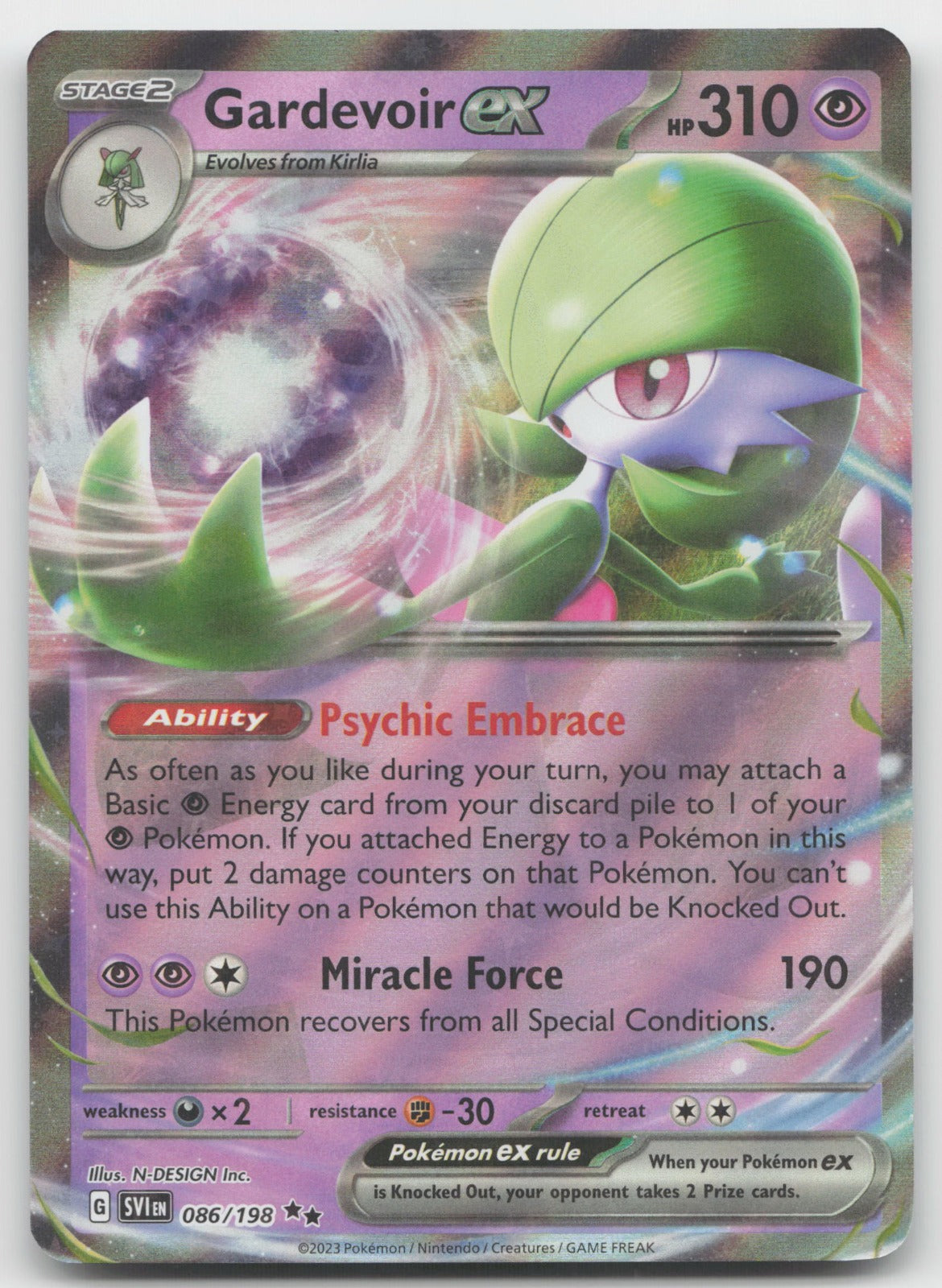 Gardevoir ex Holo Double Rare SV01: Scarlet & Violet Base Set 086/198 NM