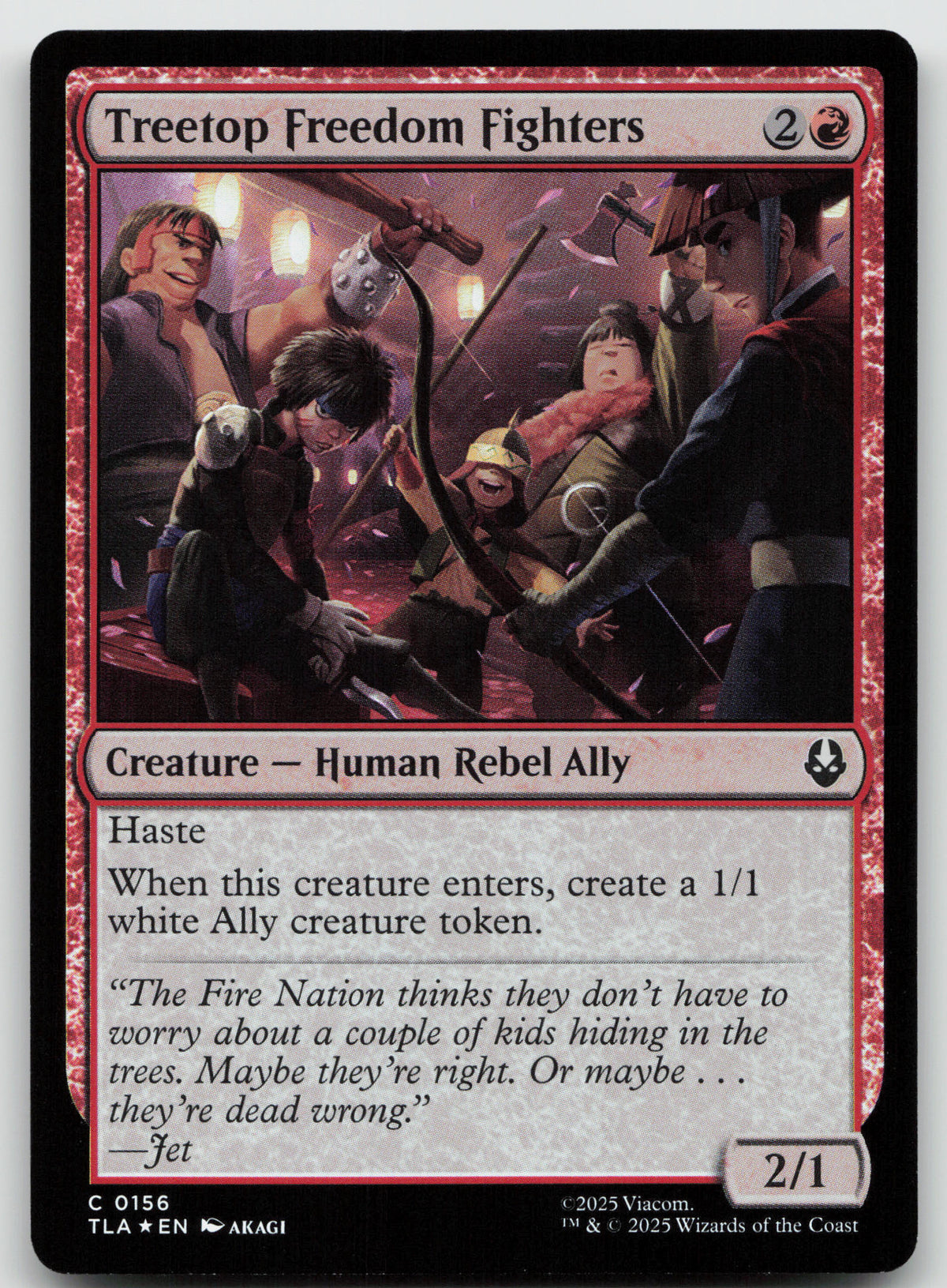 Treetop Freedom Fighters C Foil Avatar: The Last Airbender 156 NM
