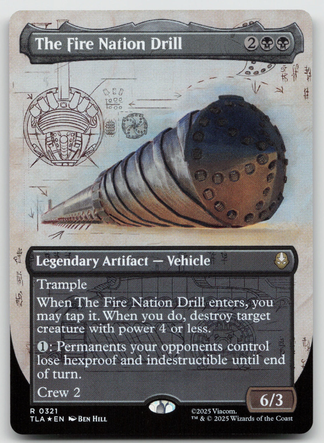 The Fire Nation Drill (Borderless) R Foil Avatar: The Last Airbender 321 NM