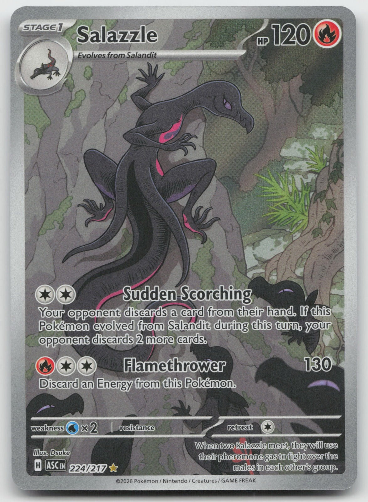 Salazzle Illustration Rare Holo ME: Ascended Heroes 224/217 NM