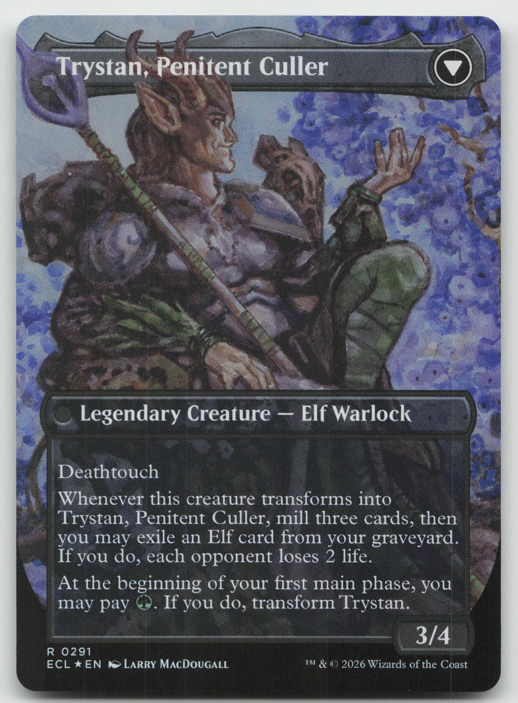 Trystan, Callous Cultivator (Borderless) R Foil Lorwyn Eclipsed 291 NM