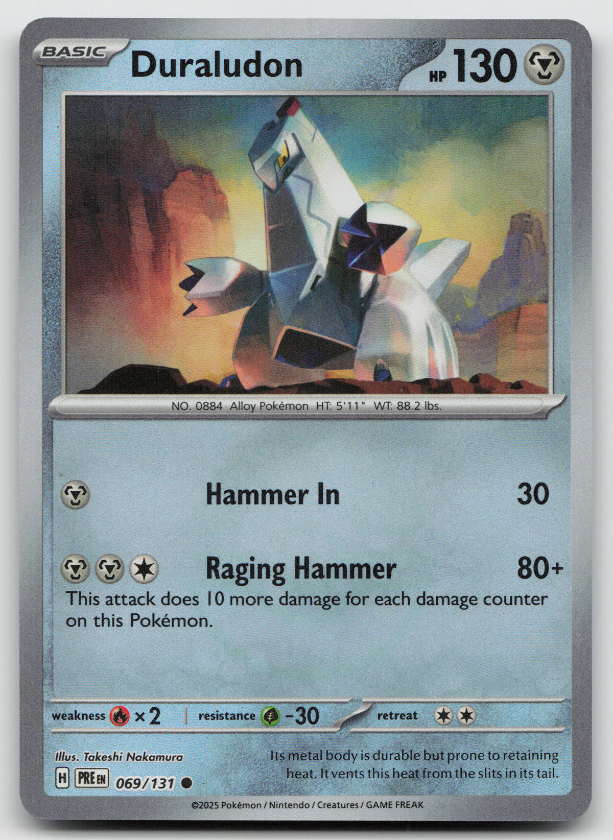 Duraludon (Poke Ball Pattern) Common Holo SV: Prismatic Evolutions 069/131 NM