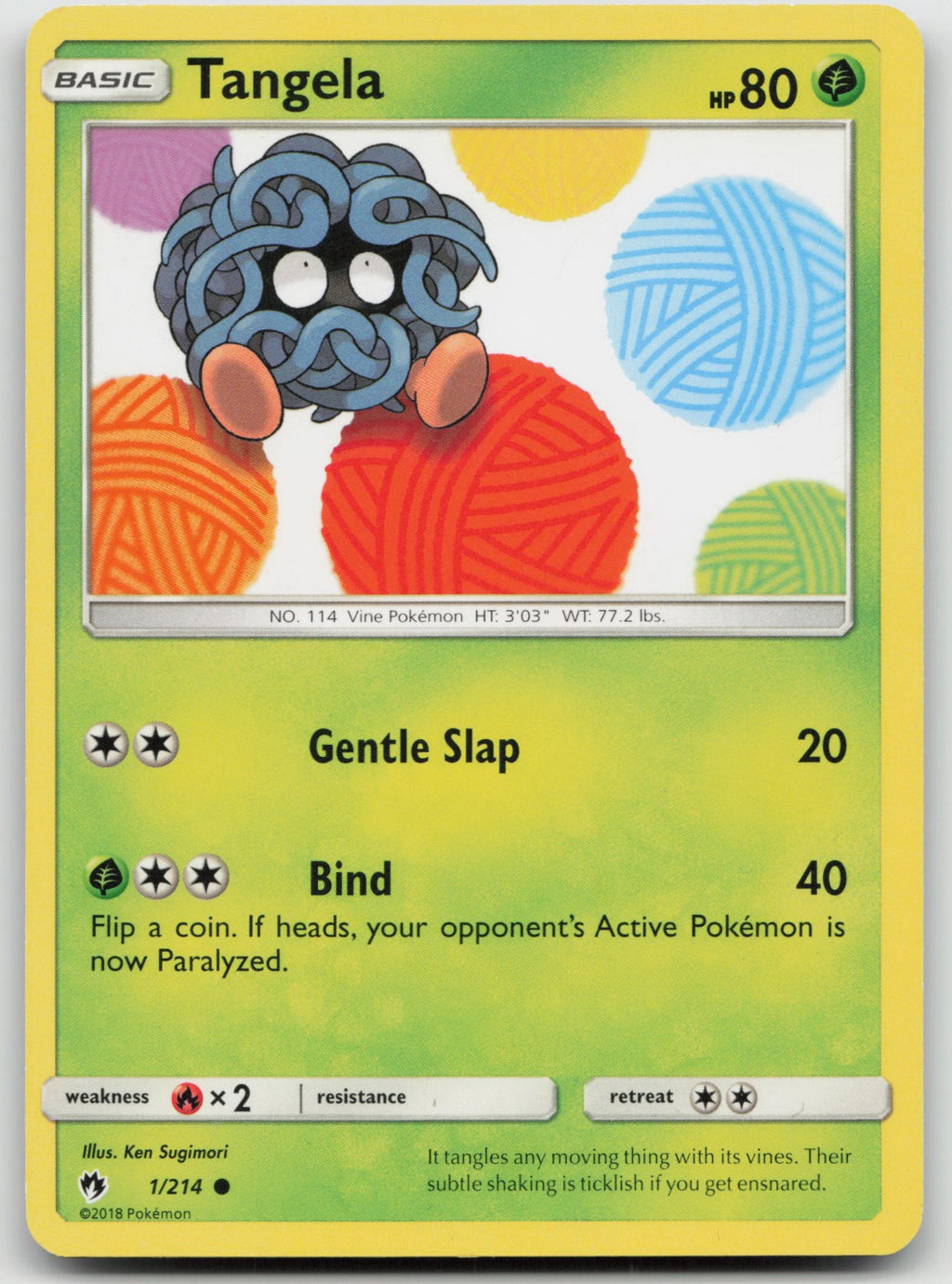 Tangela Common SM - Lost Thunder 1/214 NM/VLP