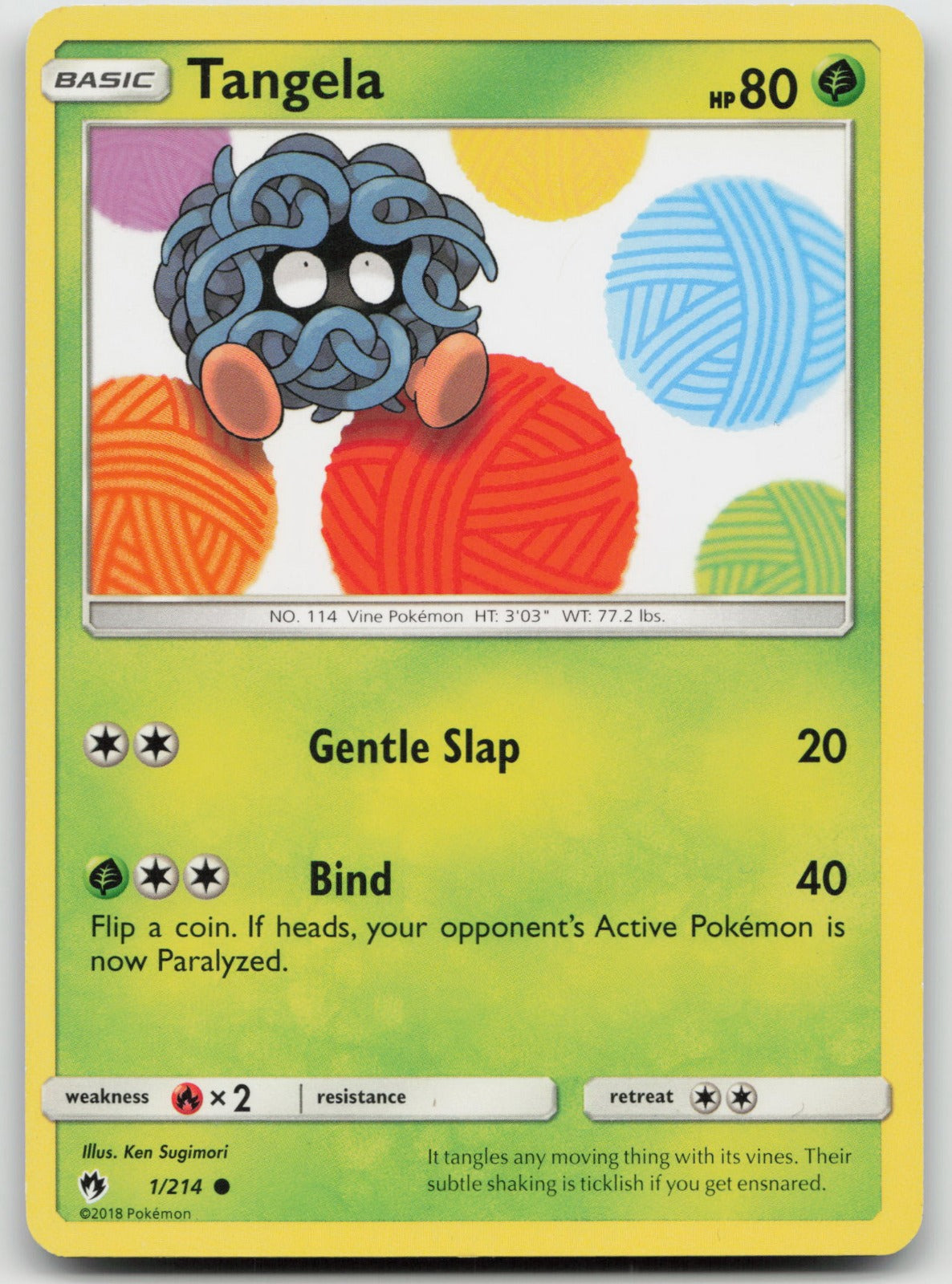 Tangela Common SM - Lost Thunder 1/214 NM/VLP