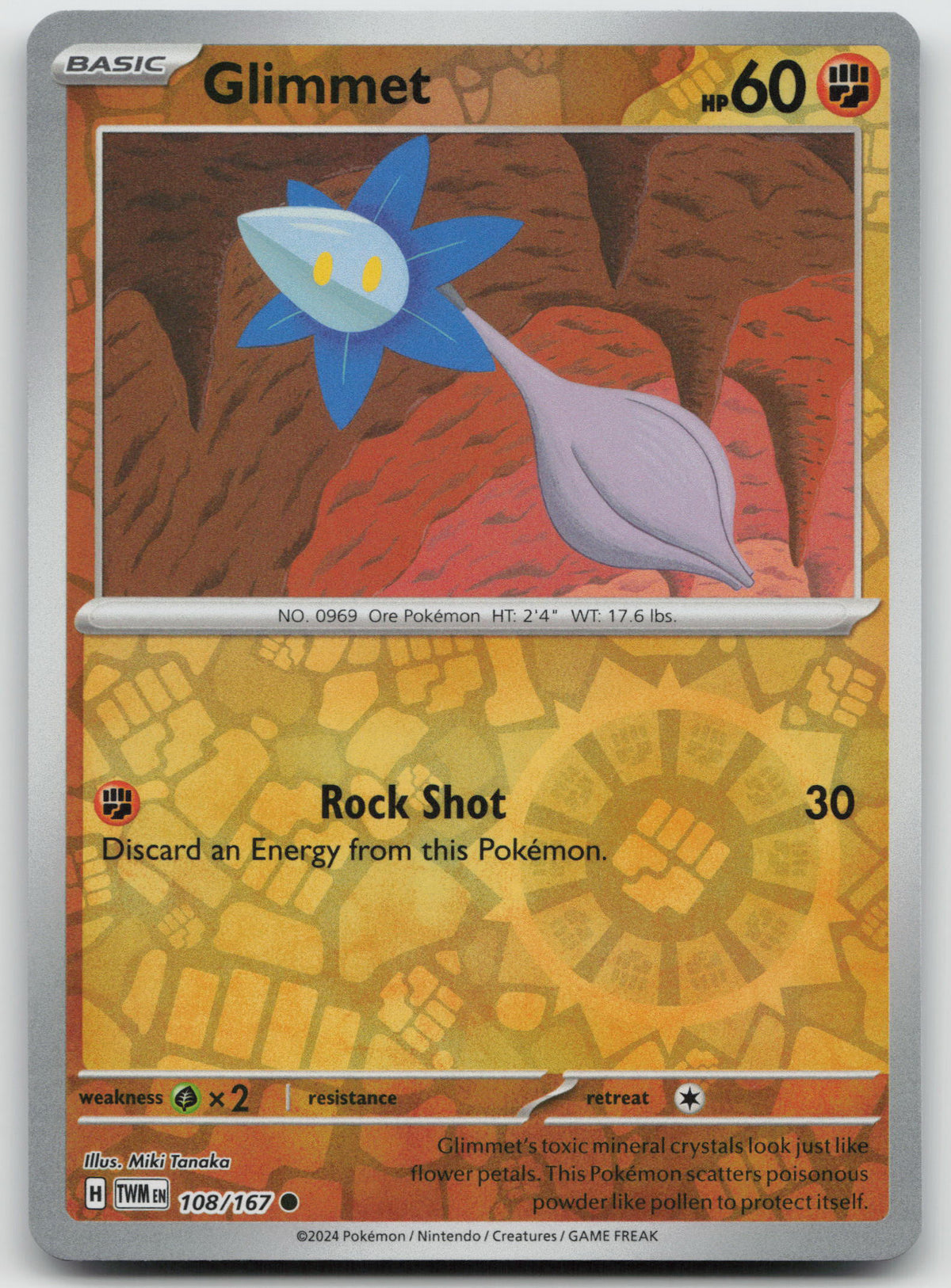 Glimmet Common Reverse Holo SV06: Twilight Masquerade 108/167 NM