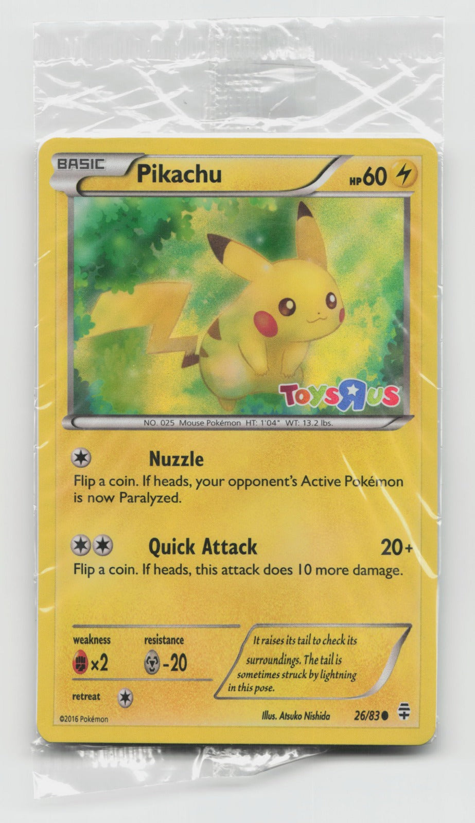 Pikachu (Toys R Us Stamped) Promo Holo XY Generations 26/83 NM SEALED