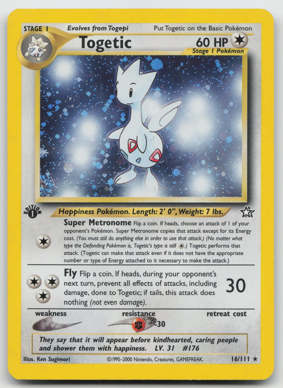 Togetic Holo Rare 1st Edition Neo Genesis 016/111 MP