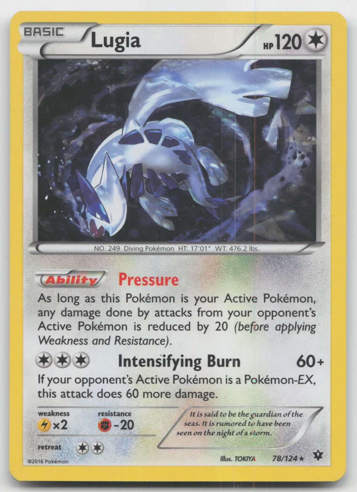 Lugia (XY Fates Collide) Cracked Ice Holo Rare Deck Exclusives 78/124 LP