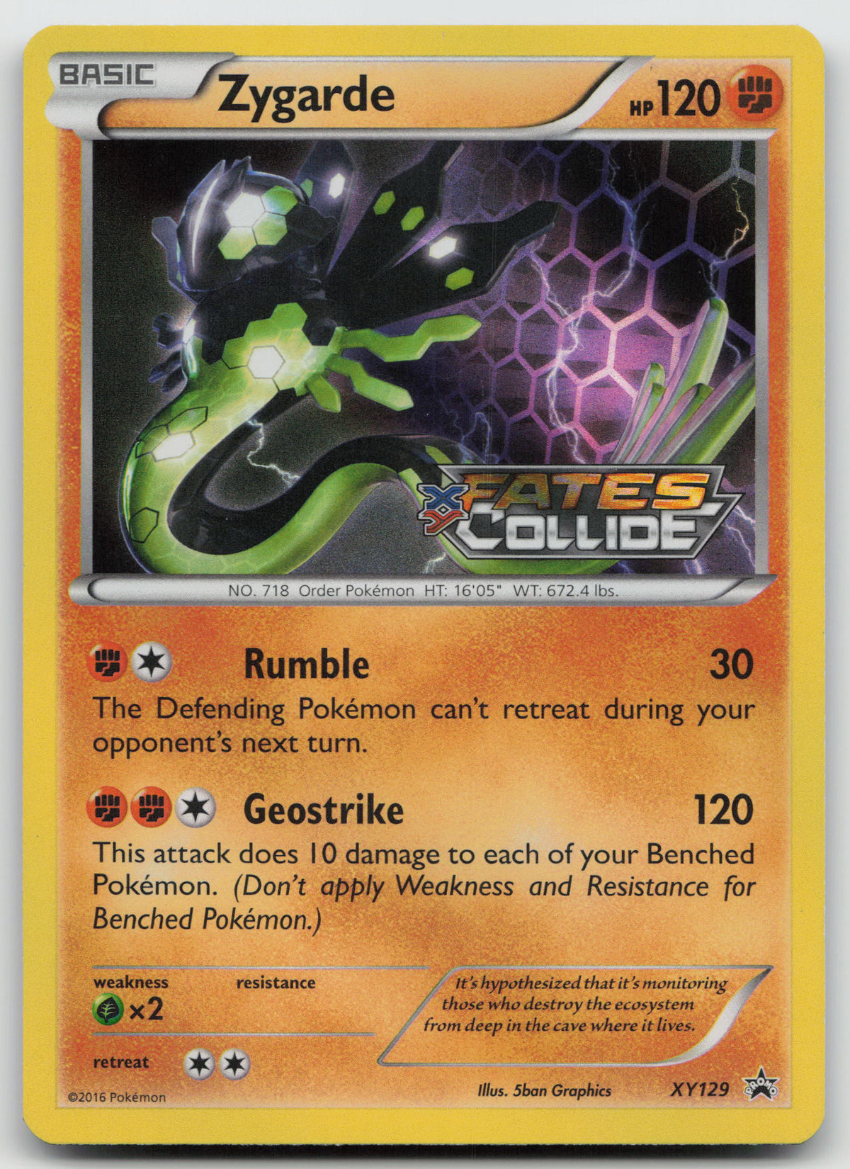 Zygarde (Prerelease) Promo Holofoil XY Promos XY129 LP