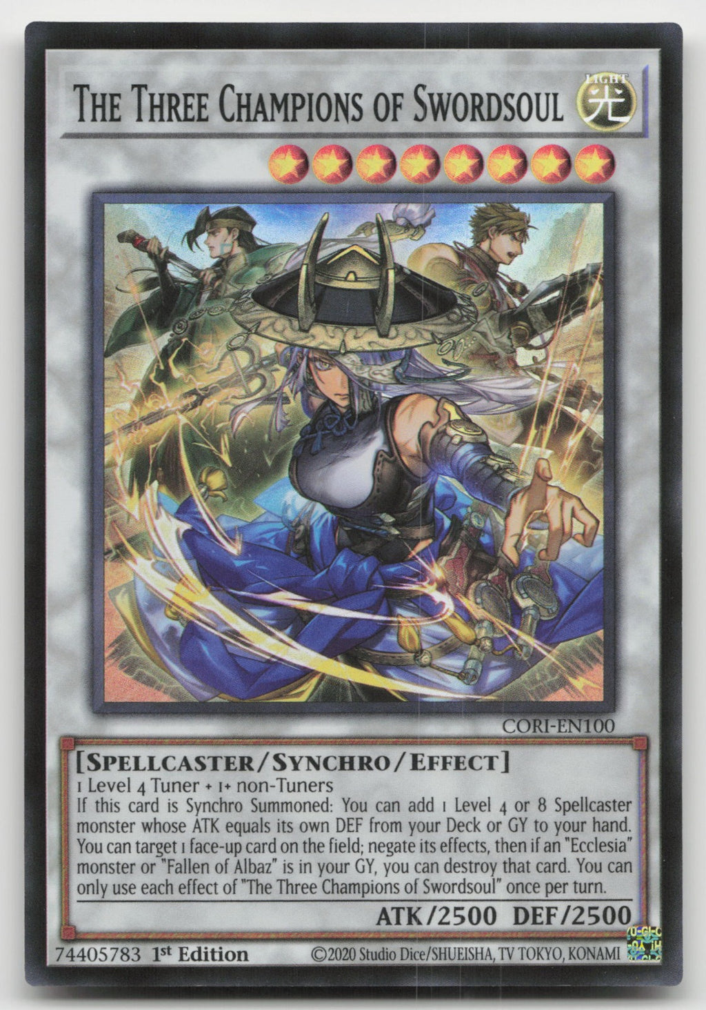The Three Champions of Swordsoul 1st Super Rare Chaos Origins CORI-EN100 NM