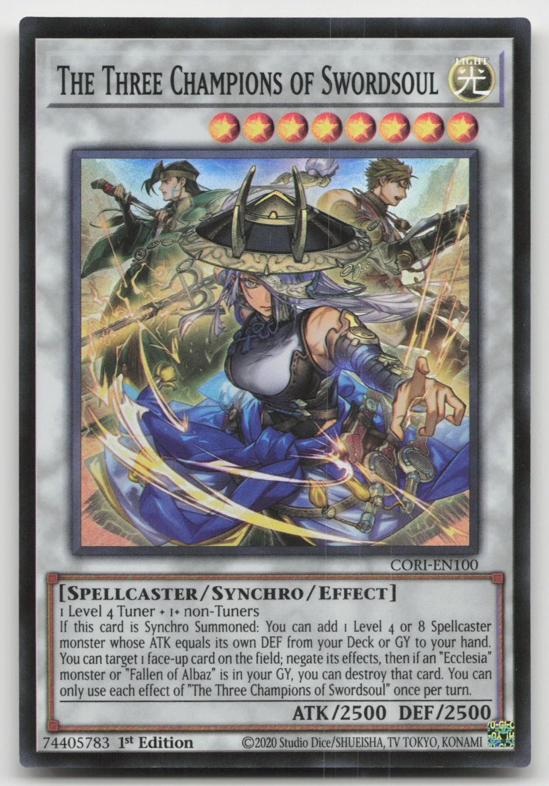 The Three Champions of Swordsoul 1st Super Rare Chaos Origins CORI-EN100 NM