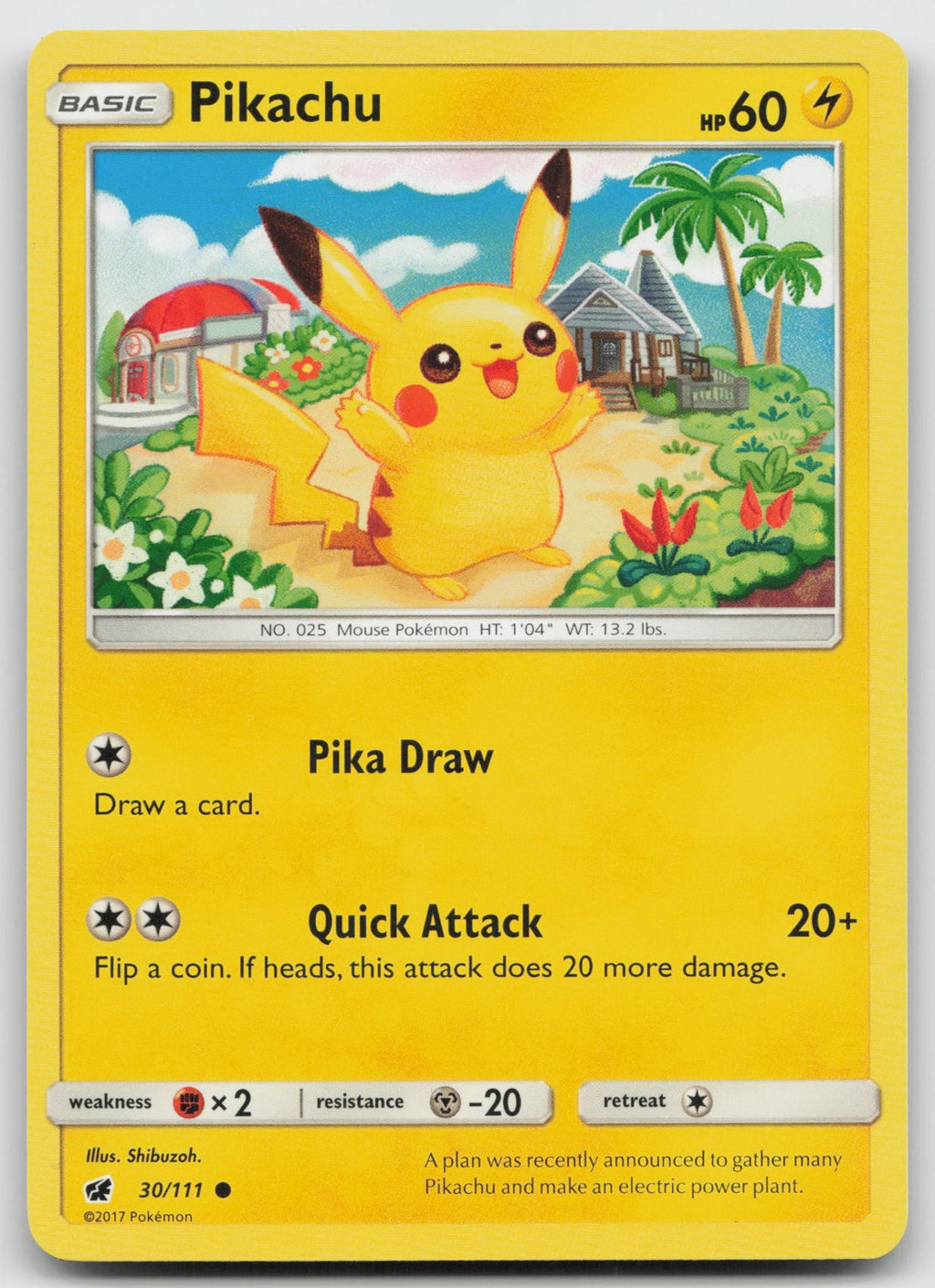 Pikachu Common SM - Crimson Invasion 30/111 LP