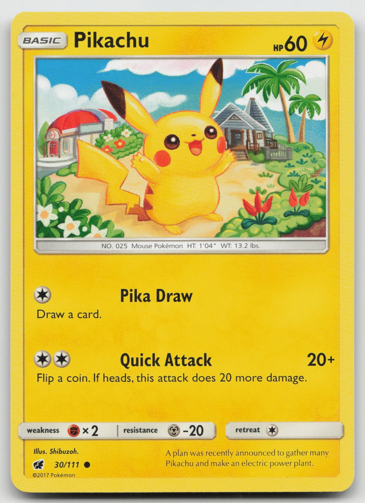 Pikachu Common SM - Crimson Invasion 30/111 LP