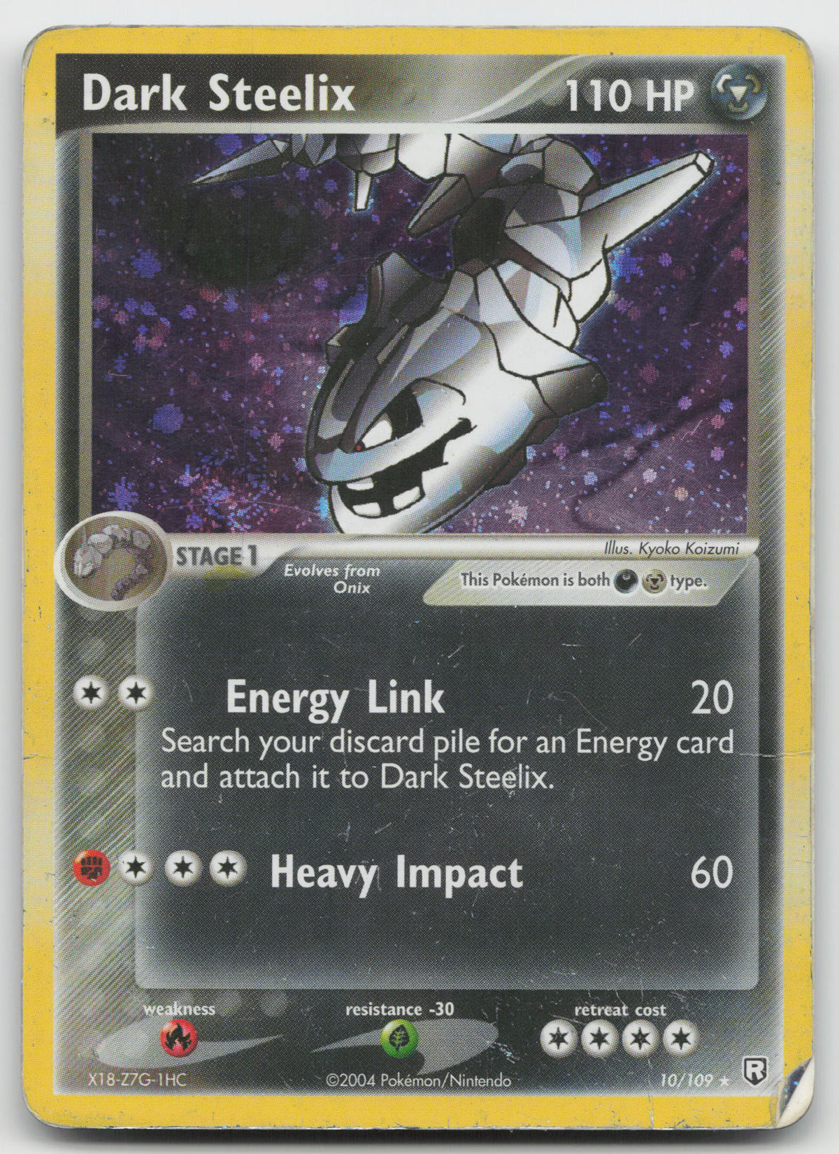 Dark Steelix Holo Rare Team Rocket Returns 10/109 DAMAGED