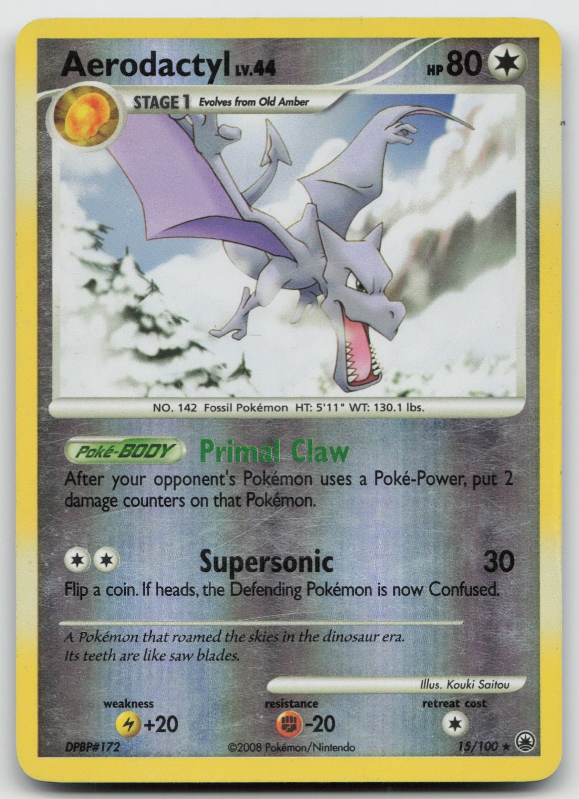 Aerodactyl Rare Majestic Dawn 15/100 MP