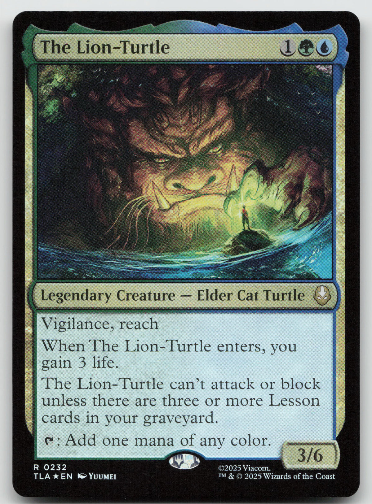 The Lion-Turtle R Foil Avatar: The Last Airbender 232 NM