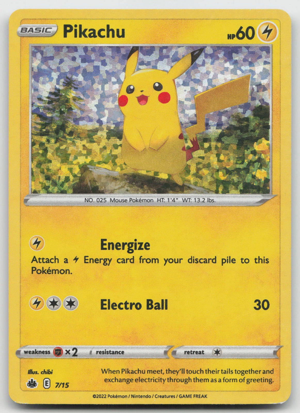 Pikachu Holo Promo McDonald's Promos 2022 7/15 NM