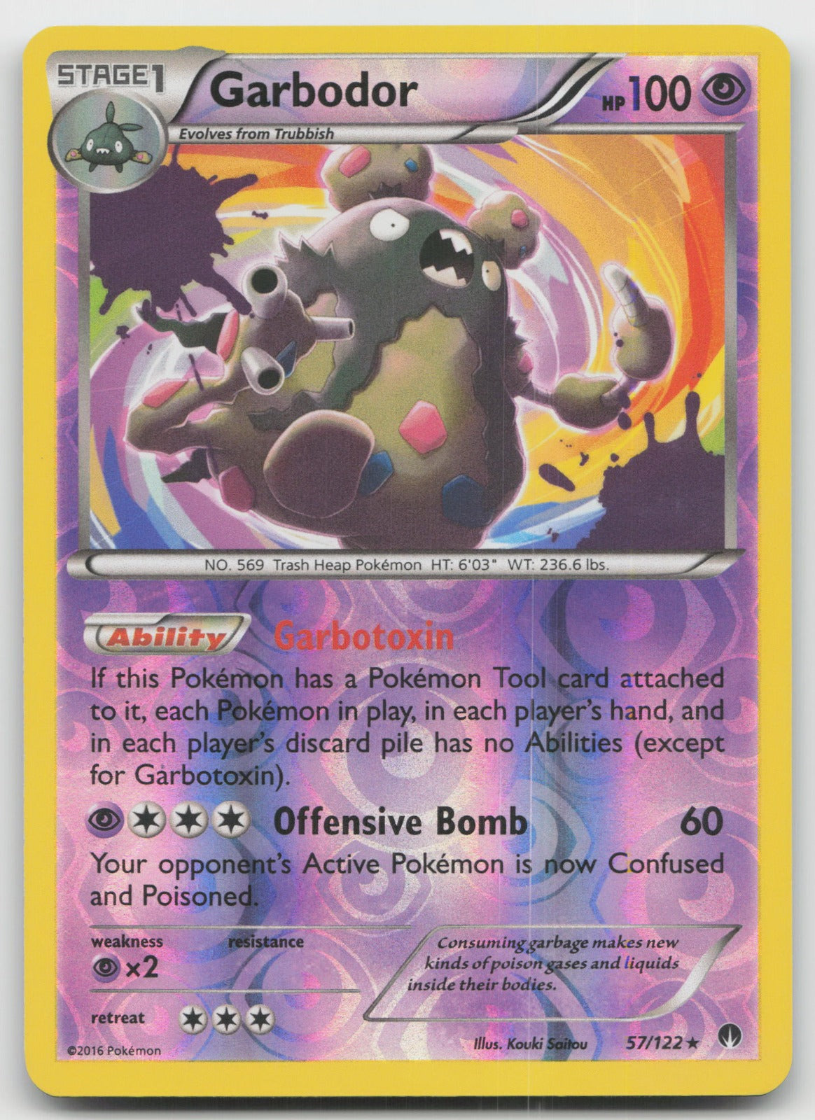Garbodor Reverse Holo Rare XY - BREAKpoint 57/122 LP