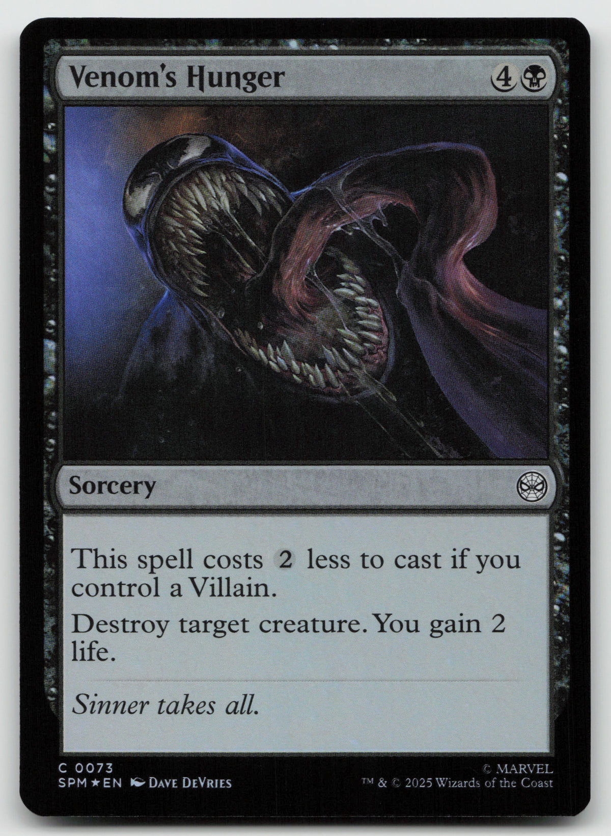 Venom's Hunger C Foil Marvel's Spider-Man 73 NM